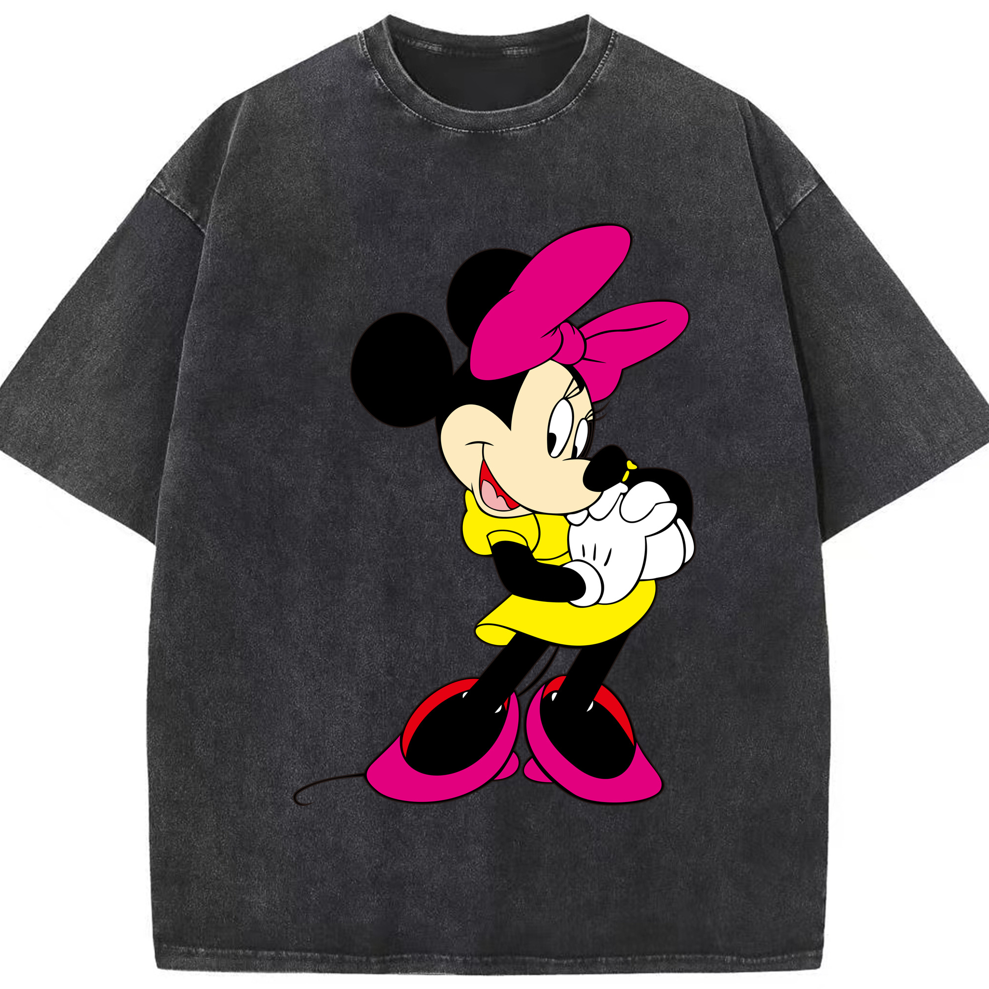 （画像用） ミッキーマウス Mickey Mouse 綿100% ヴィンテージ風 半袖Tシャツ（フロントプリント）
