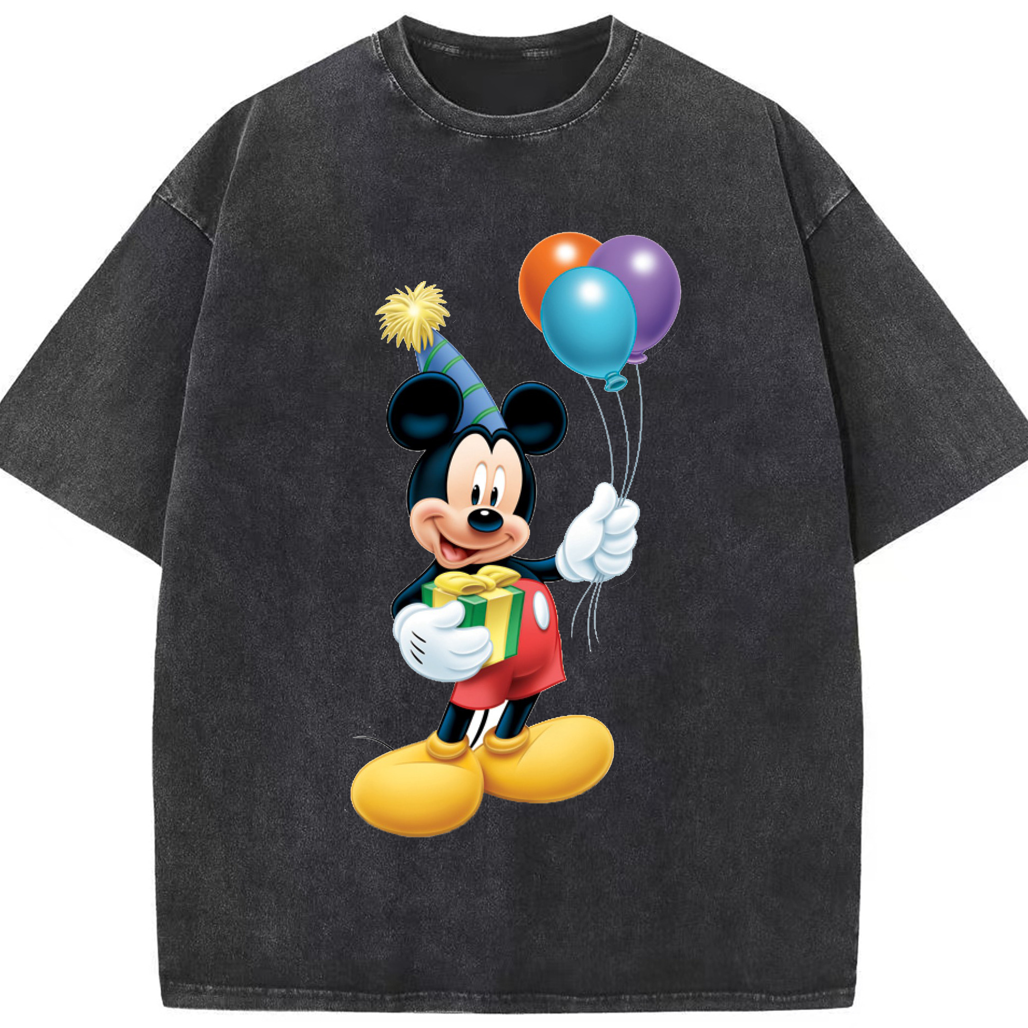 （画像用） ミッキーマウス Mickey Mouse 綿100% ヴィンテージ風 半袖Tシャツ（フロントプリント）