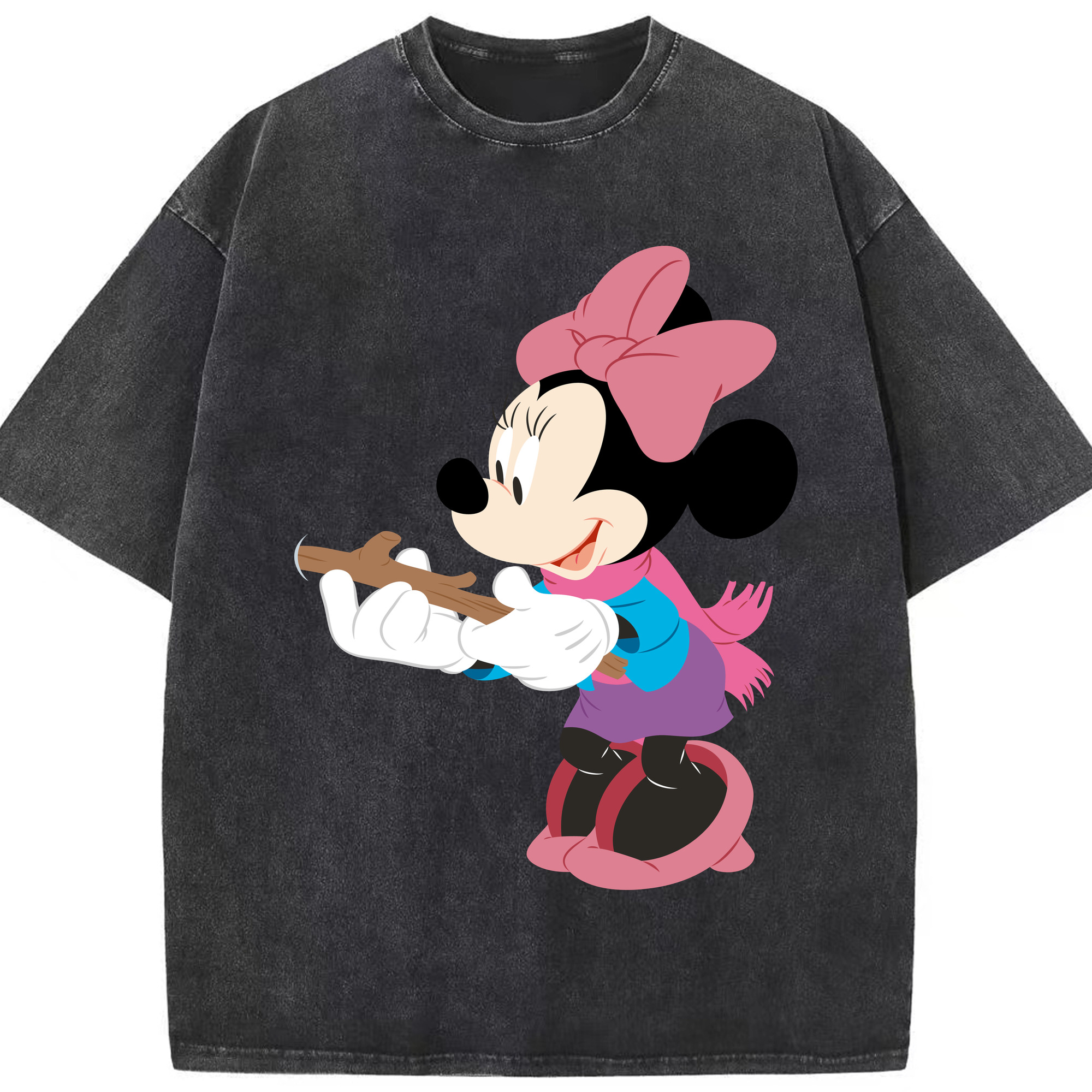 （画像用） ミッキーマウス Mickey Mouse 綿100% ヴィンテージ風 半袖Tシャツ（フロントプリント）