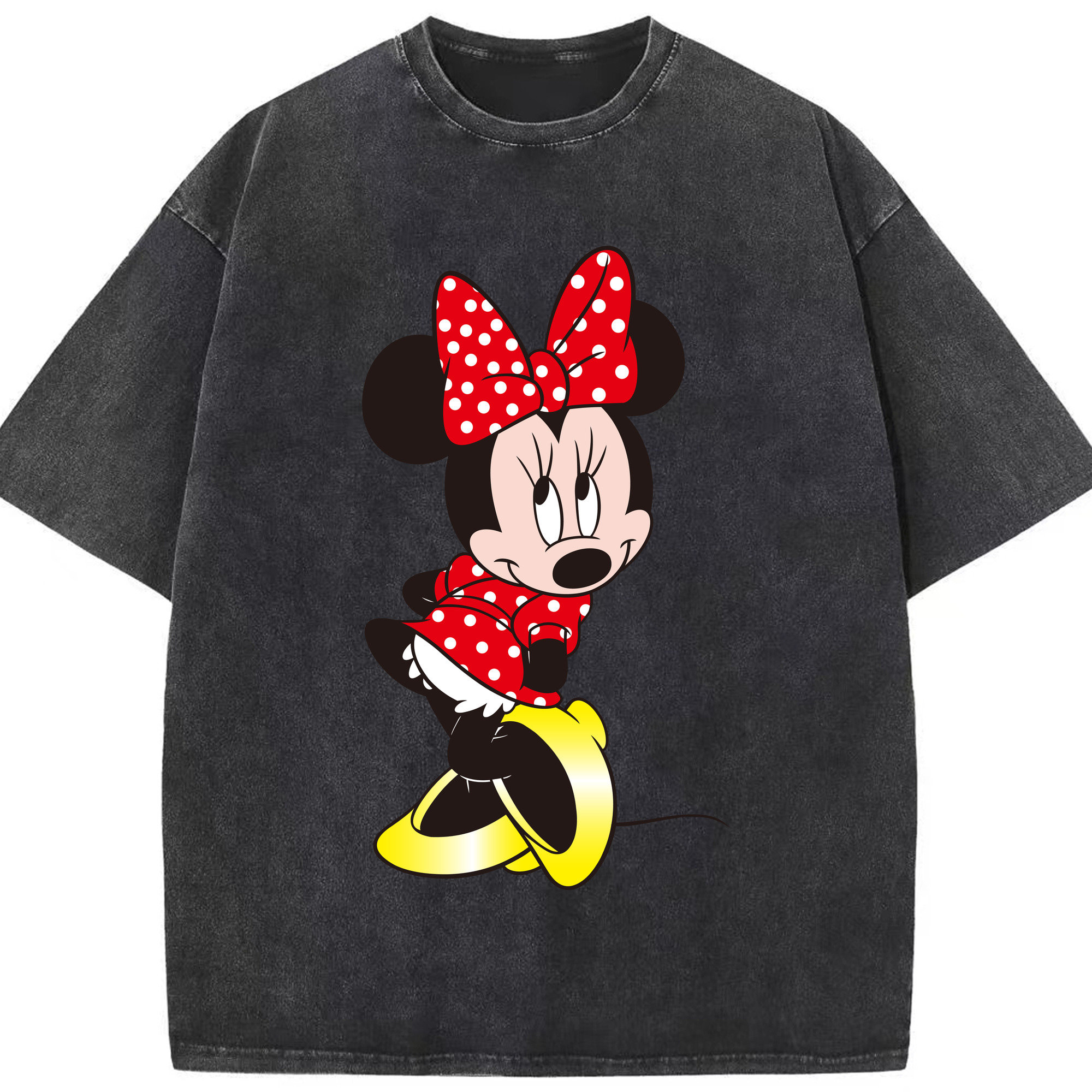 （画像用） ミッキーマウス Mickey Mouse 綿100% ヴィンテージ風 半袖Tシャツ（フロントプリント）