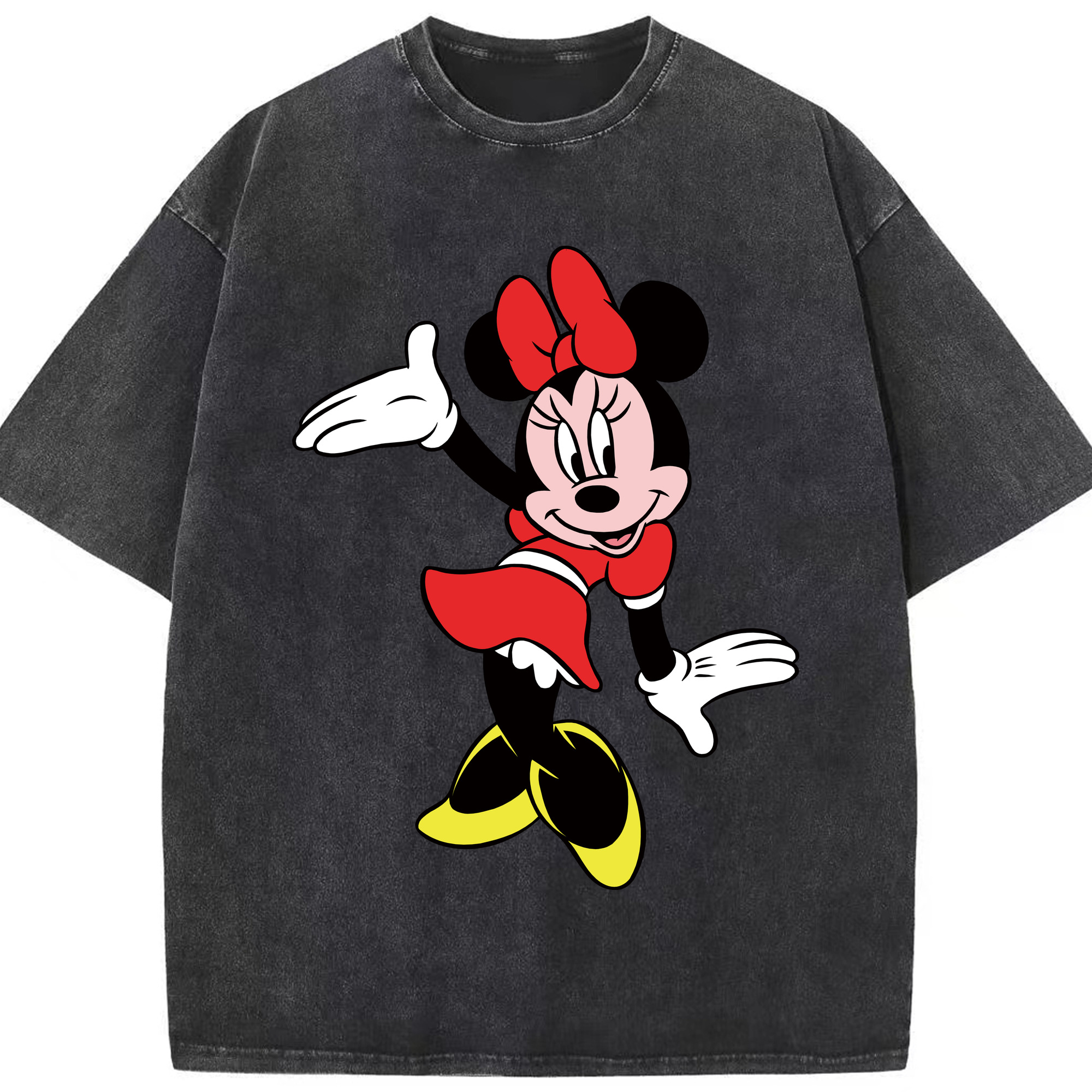 （画像用） ミッキーマウス Mickey Mouse 綿100% ヴィンテージ風 半袖Tシャツ（フロントプリント）