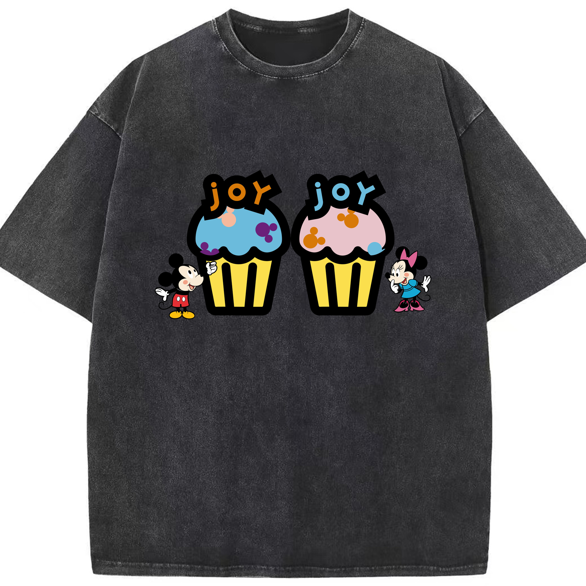 （画像用） ミッキーマウス Mickey Mouse 綿100% ヴィンテージ風 半袖Tシャツ（フロントプリント）