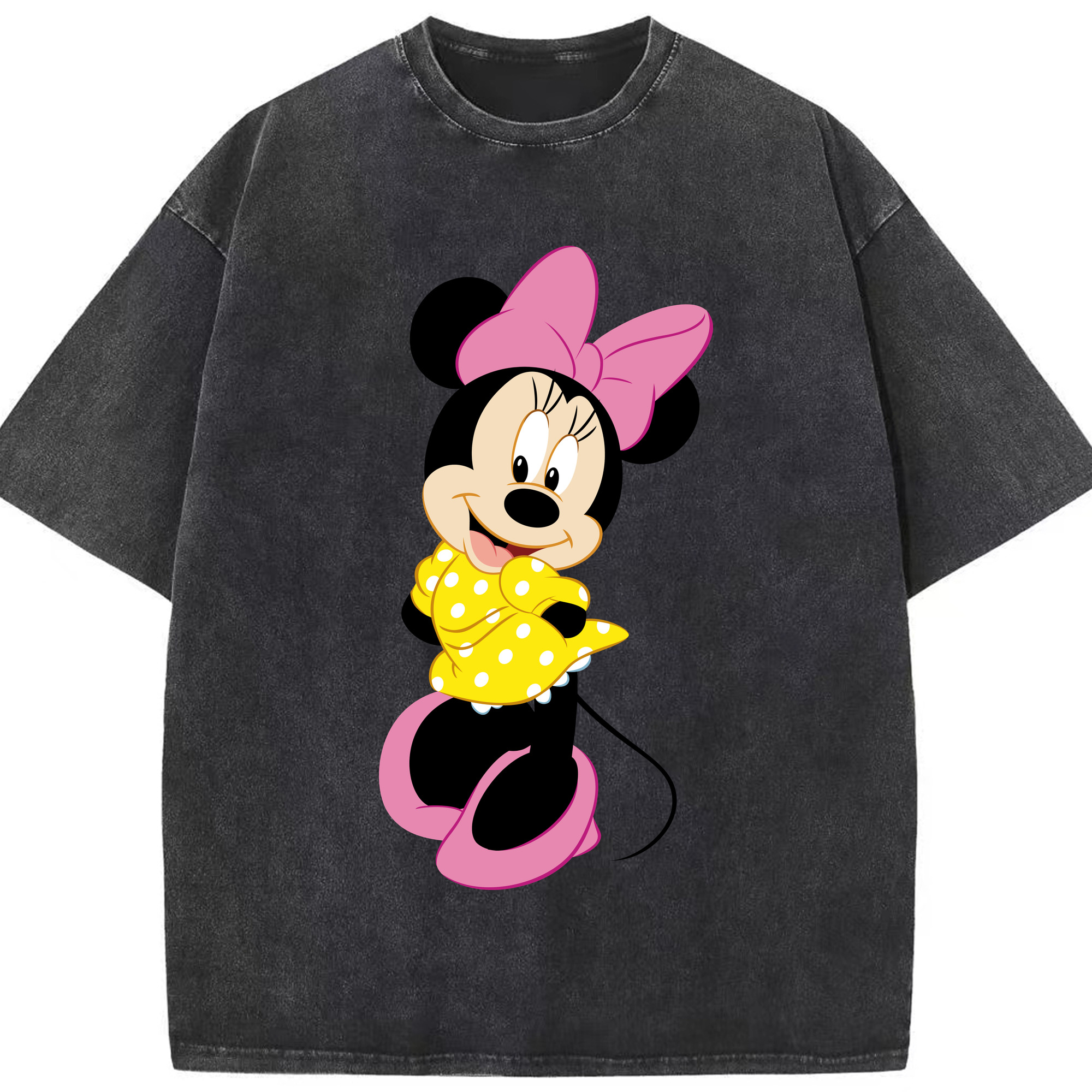 （画像用） ミッキーマウス Mickey Mouse 綿100% ヴィンテージ風 半袖Tシャツ（フロントプリント）