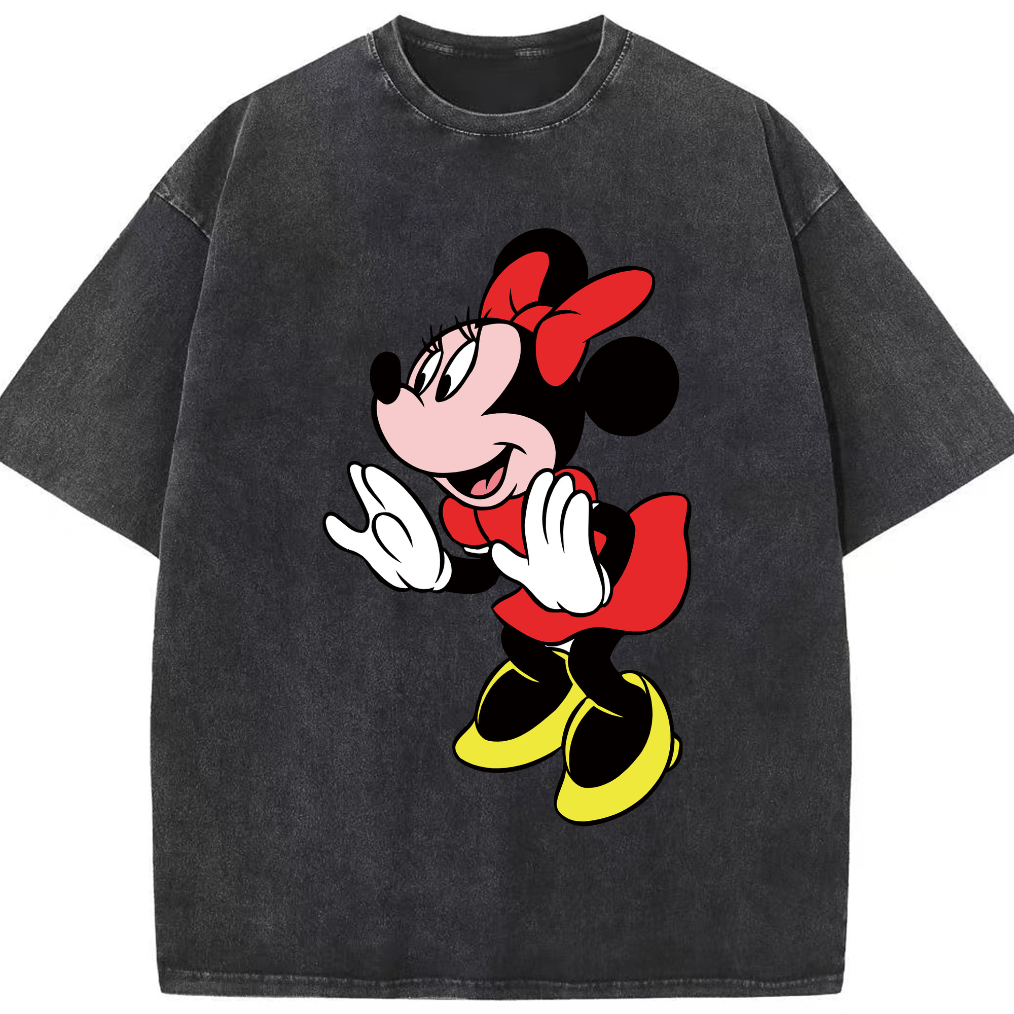 （画像用） ミッキーマウス Mickey Mouse 綿100% ヴィンテージ風 半袖Tシャツ（フロントプリント）