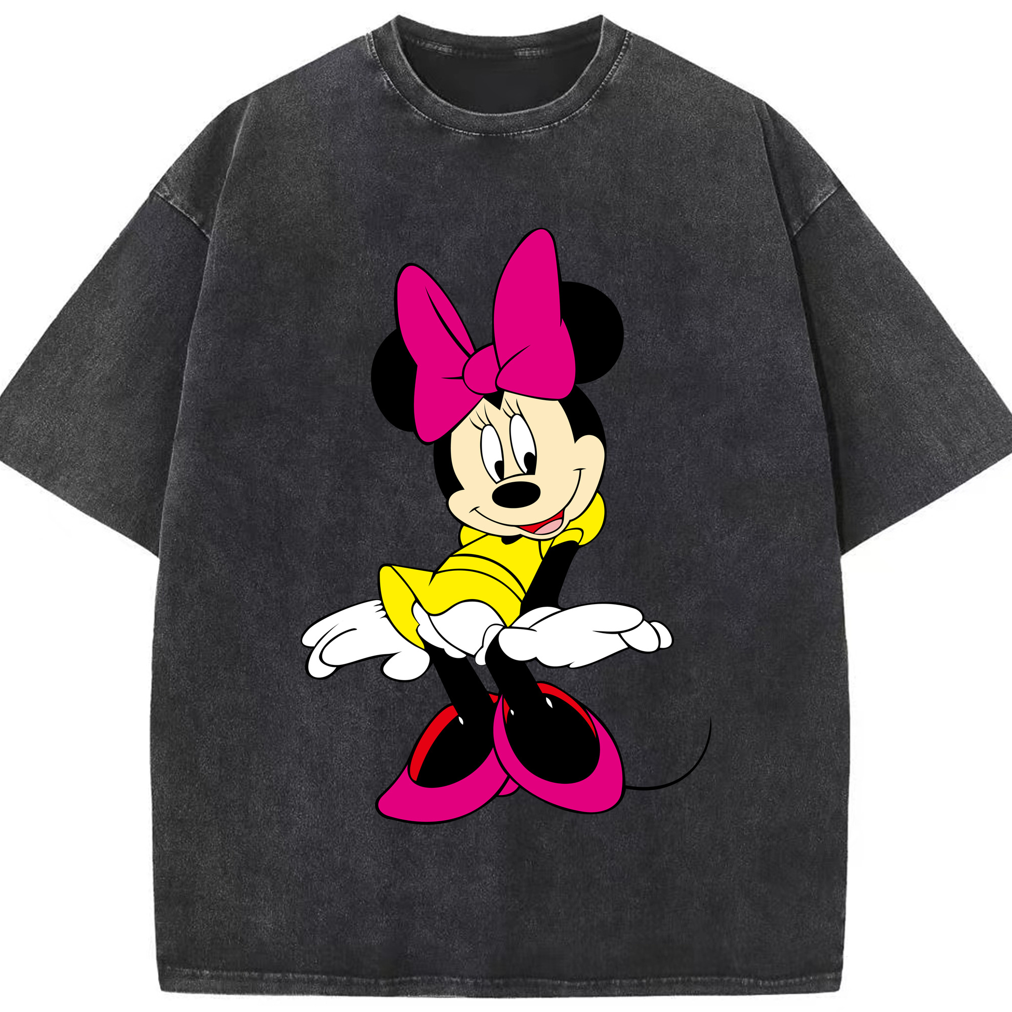 （画像用） ミッキーマウス Mickey Mouse 綿100% ヴィンテージ風 半袖Tシャツ（フロントプリント）