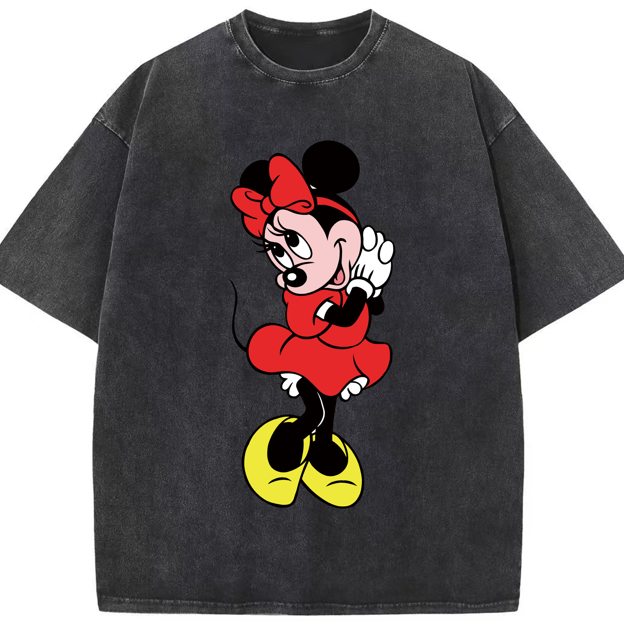 （画像用） ミッキーマウス Mickey Mouse 綿100% ヴィンテージ風 半袖Tシャツ（フロントプリント）