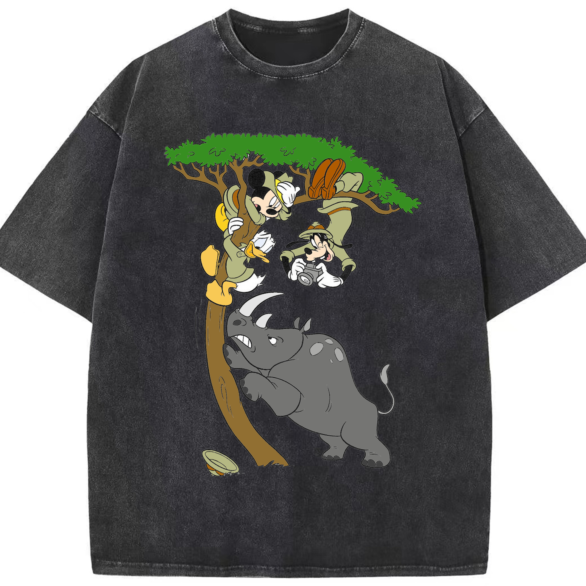 （画像用） ミッキーマウス Mickey Mouse 綿100% ヴィンテージ風 半袖Tシャツ（フロントプリント）