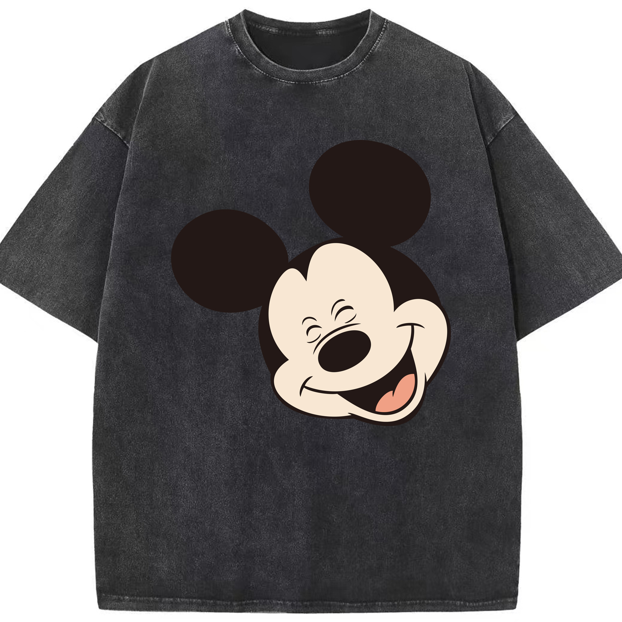 （画像用） ミッキーマウス Mickey Mouse 綿100% ヴィンテージ風 半袖Tシャツ（フロントプリント）