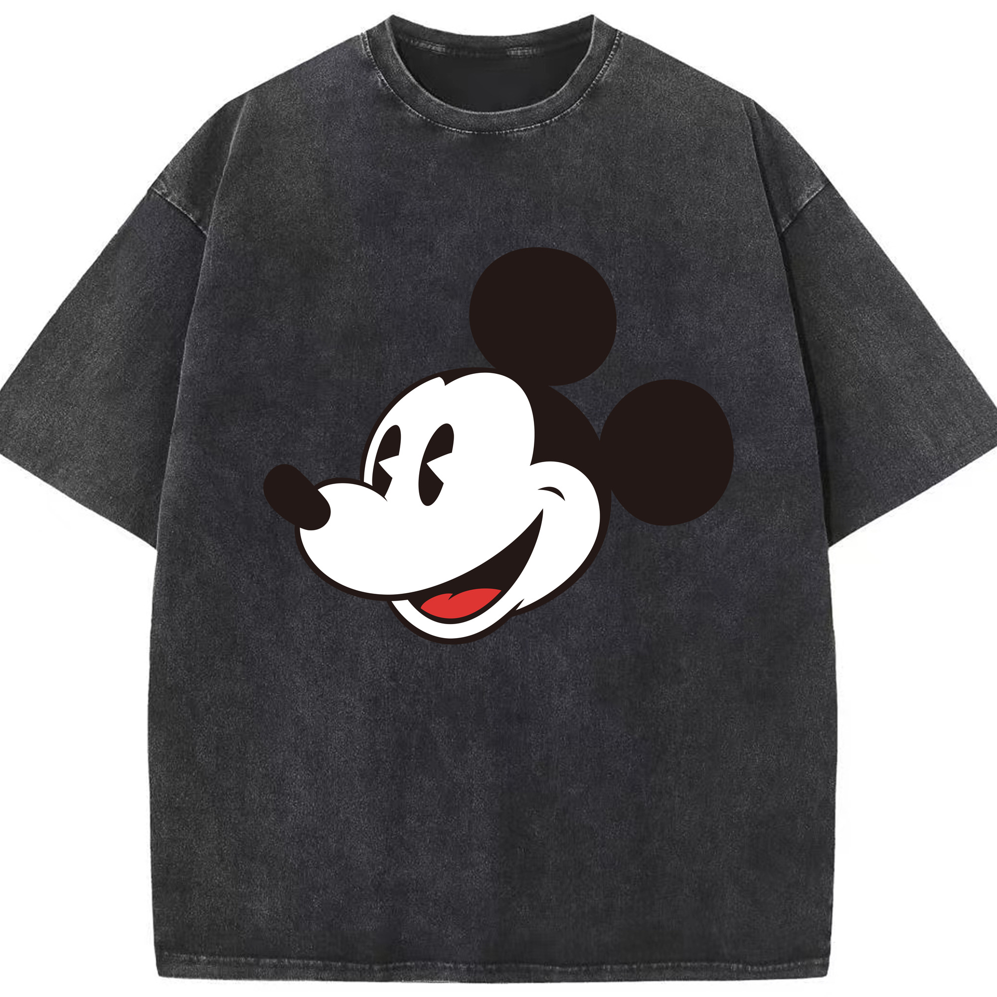 （画像用） ミッキーマウス Mickey Mouse 綿100% ヴィンテージ風 半袖Tシャツ（フロントプリント）