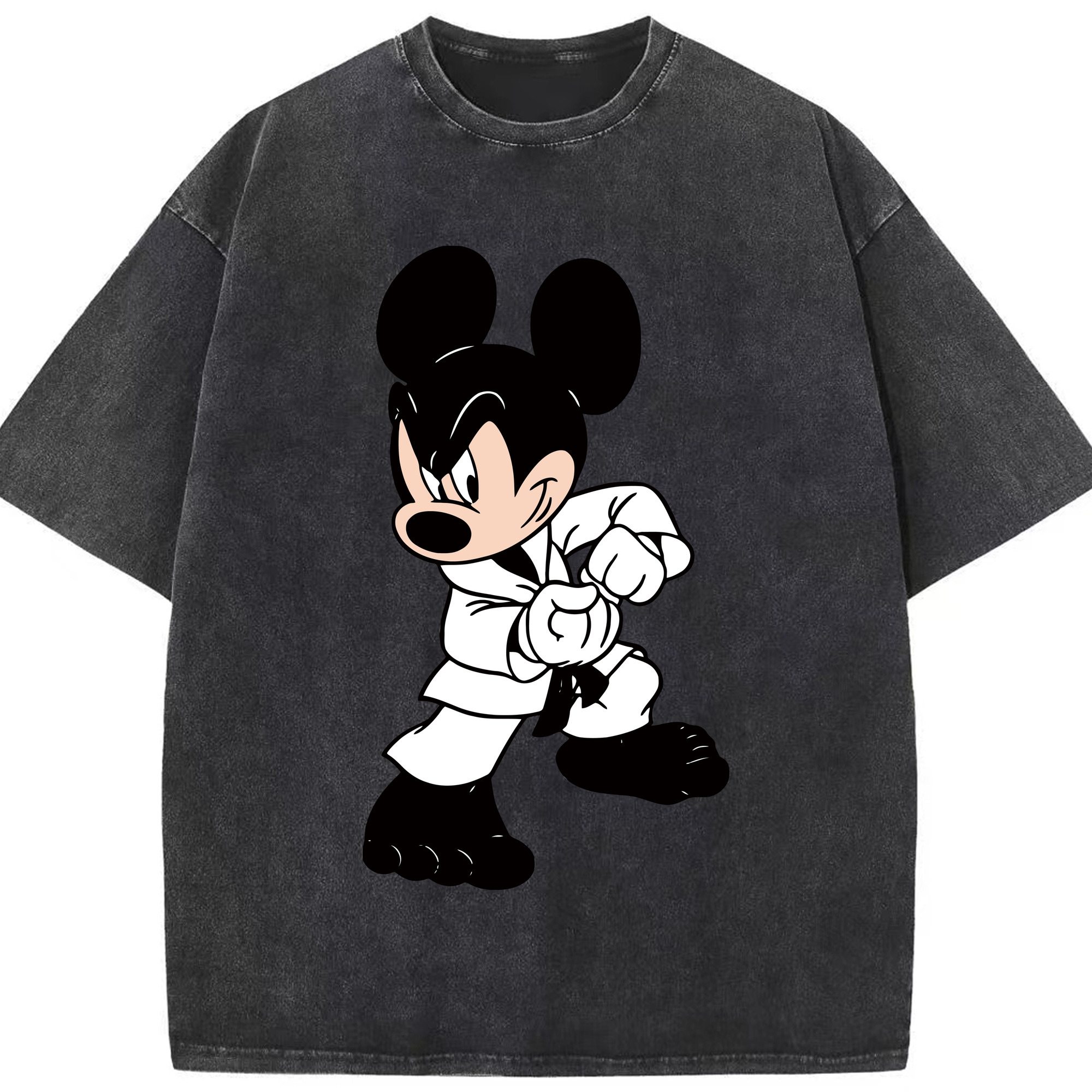 （画像用） ミッキーマウス Mickey Mouse 綿100% ヴィンテージ風 半袖Tシャツ（フロントプリント）