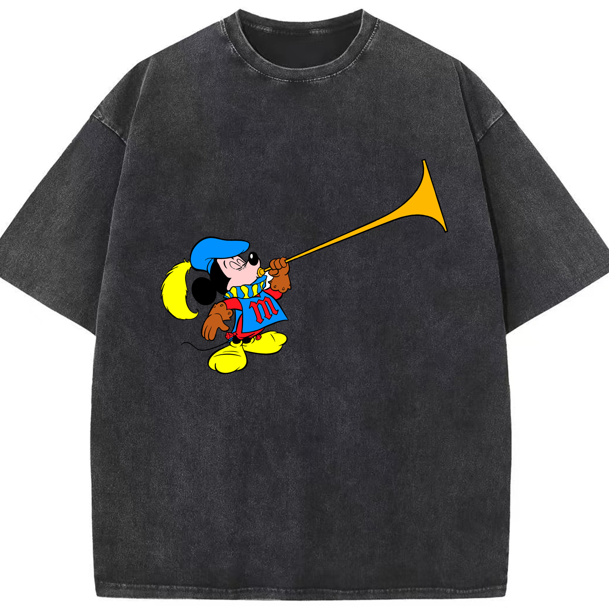 （画像用） ミッキーマウス Mickey Mouse 綿100% ヴィンテージ風 半袖Tシャツ（フロントプリント）