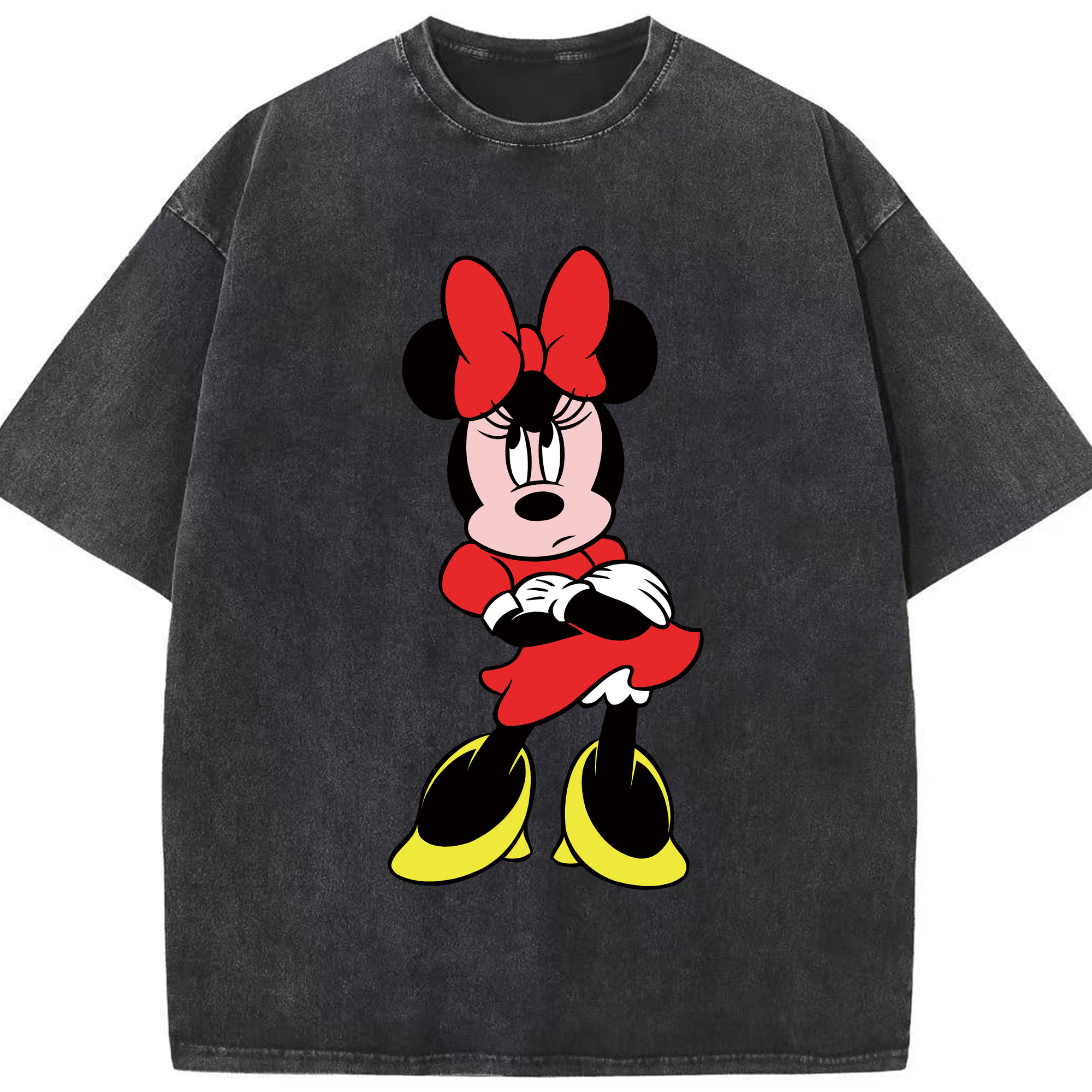 （画像用） ミッキーマウス Mickey Mouse 綿100% ヴィンテージ風 半袖Tシャツ（フロントプリント）