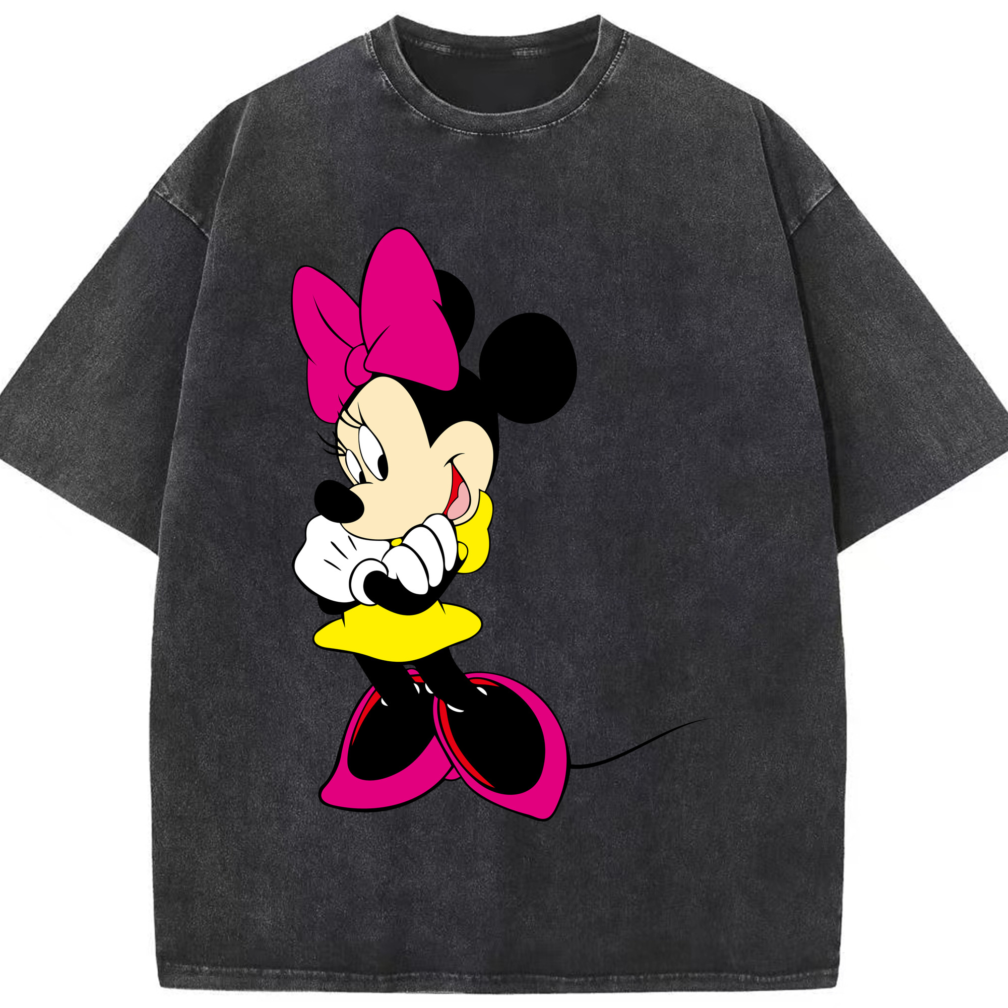 （画像用） ミッキーマウス Mickey Mouse 綿100% ヴィンテージ風 半袖Tシャツ（フロントプリント）