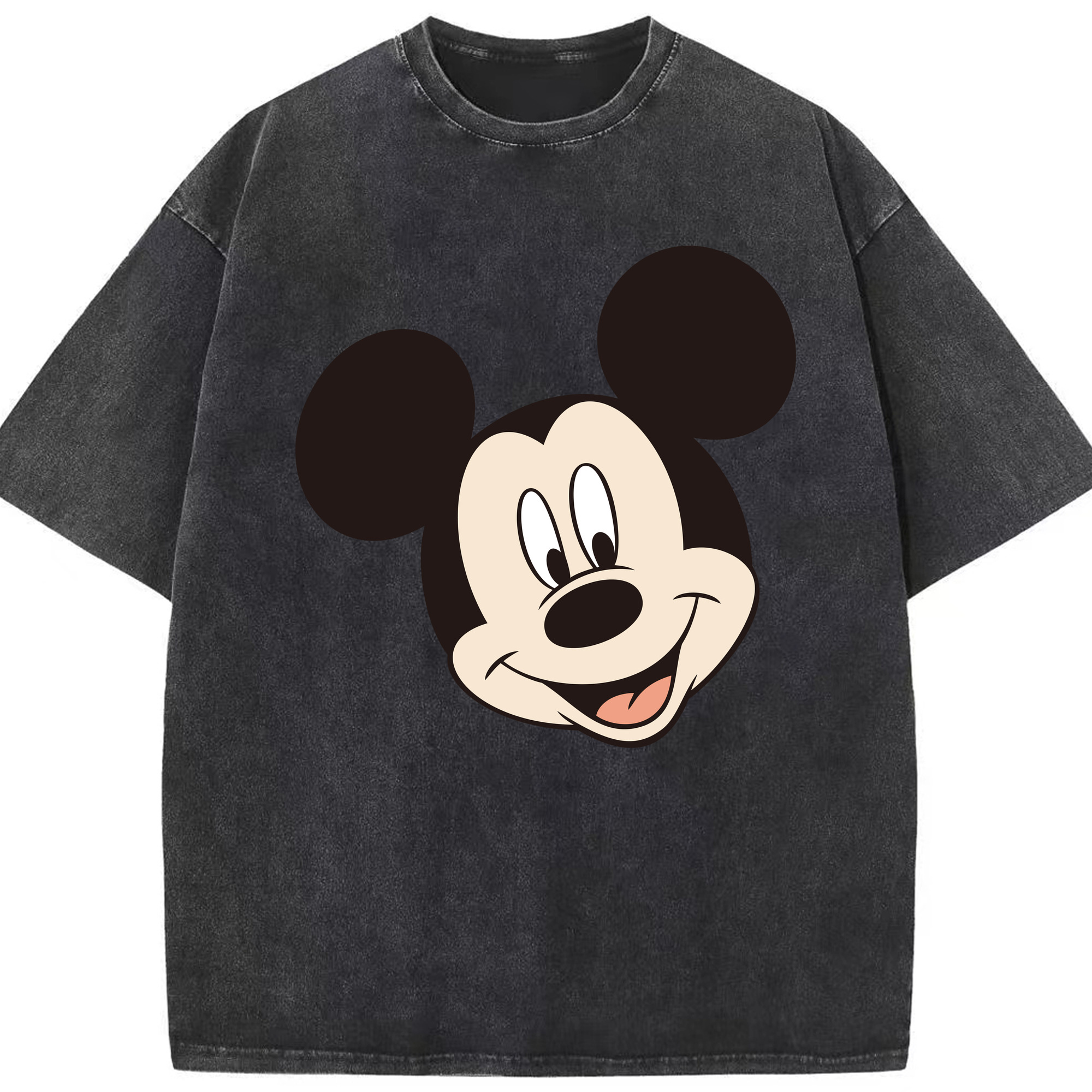 （画像用） ミッキーマウス Mickey Mouse 綿100% ヴィンテージ風 半袖Tシャツ（フロントプリント）