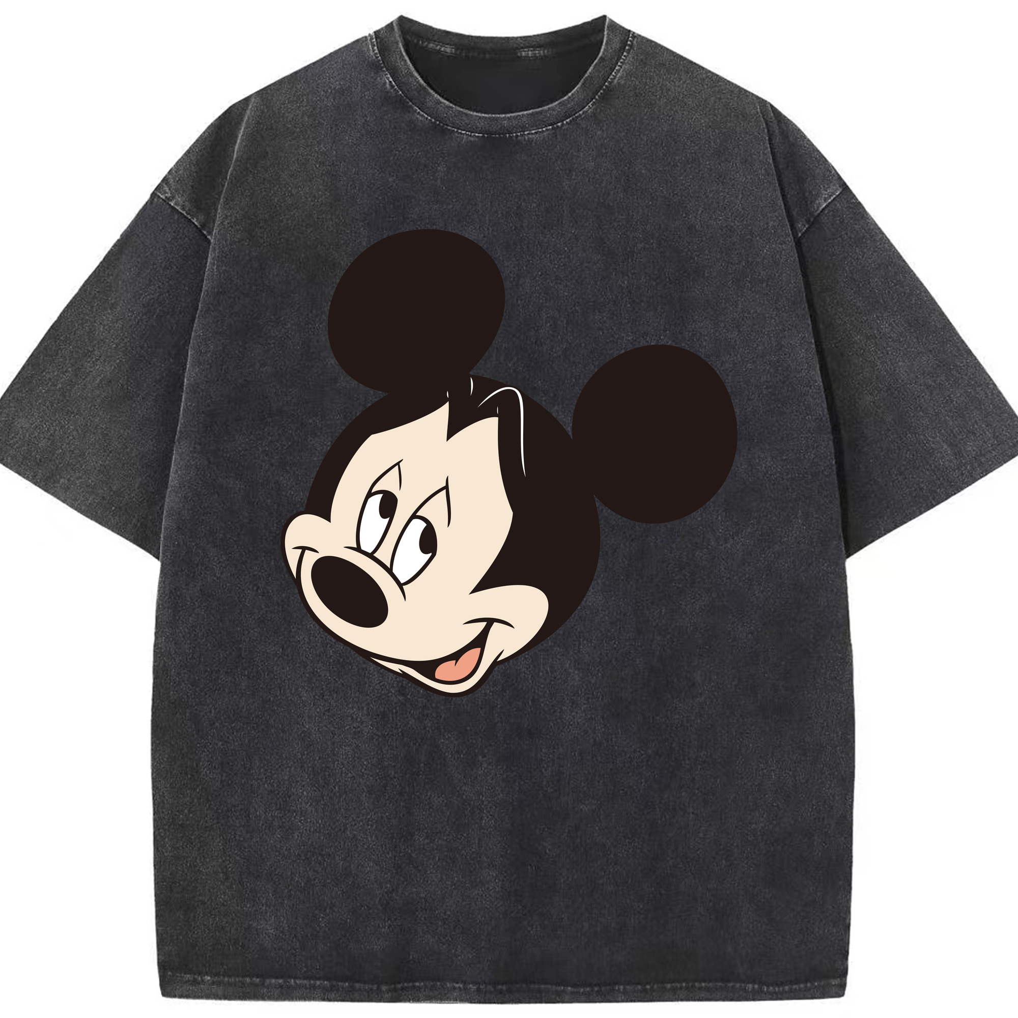（画像用） ミッキーマウス Mickey Mouse 綿100% ヴィンテージ風 半袖Tシャツ（フロントプリント）