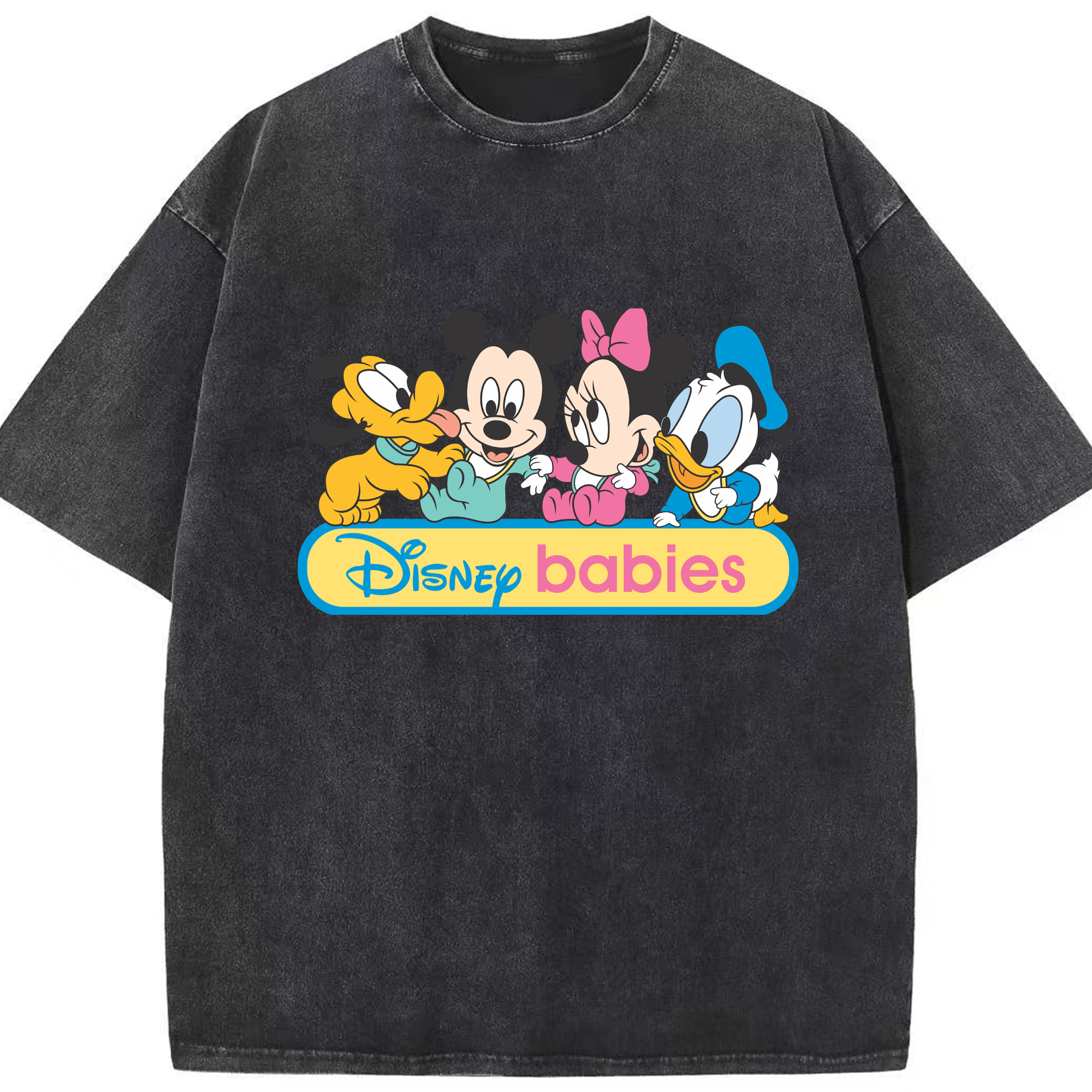 （画像用） ミッキーマウス Mickey Mouse 綿100% ヴィンテージ風 半袖Tシャツ（フロントプリント）