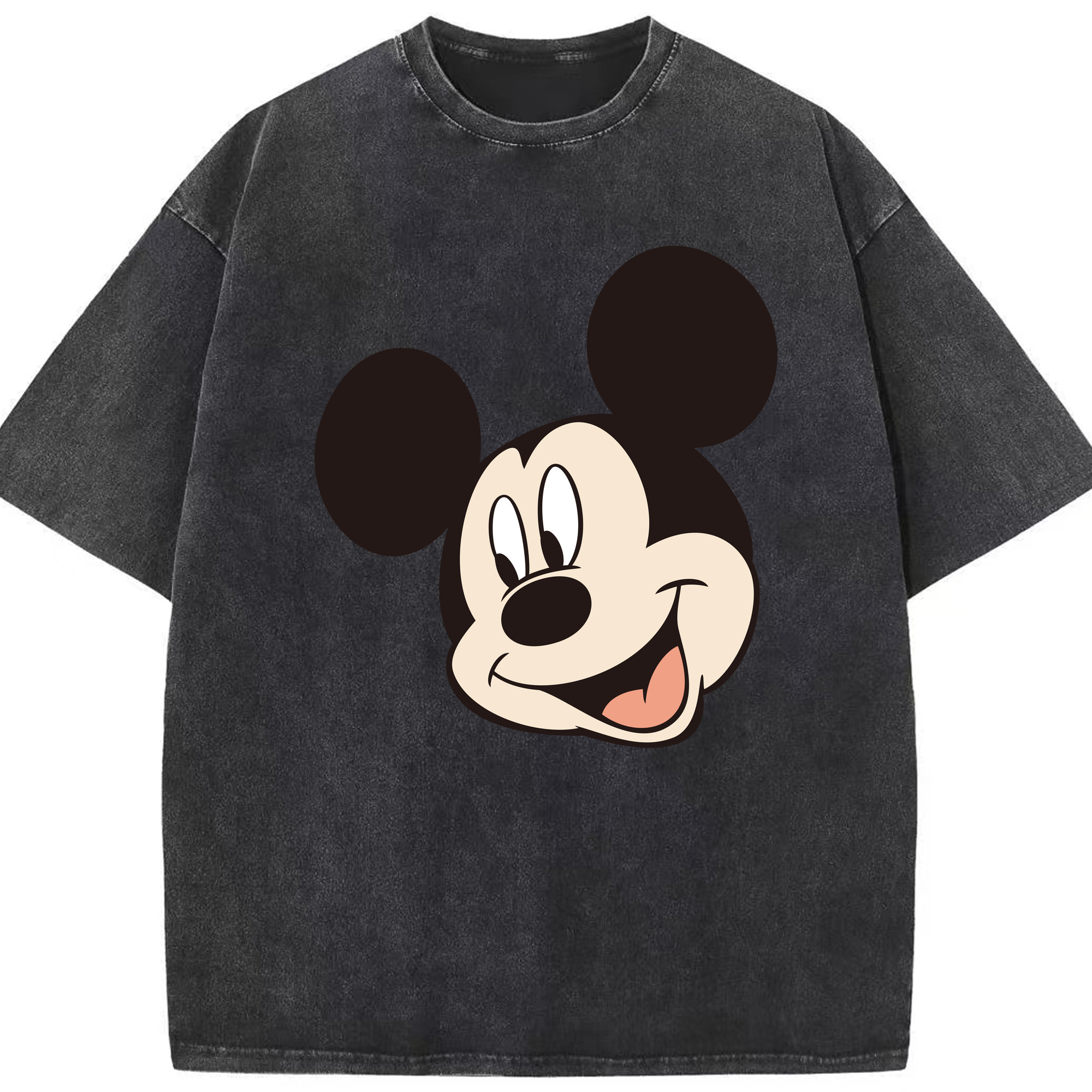 （画像用） ミッキーマウス Mickey Mouse 綿100% ヴィンテージ風 半袖Tシャツ（フロントプリント）
