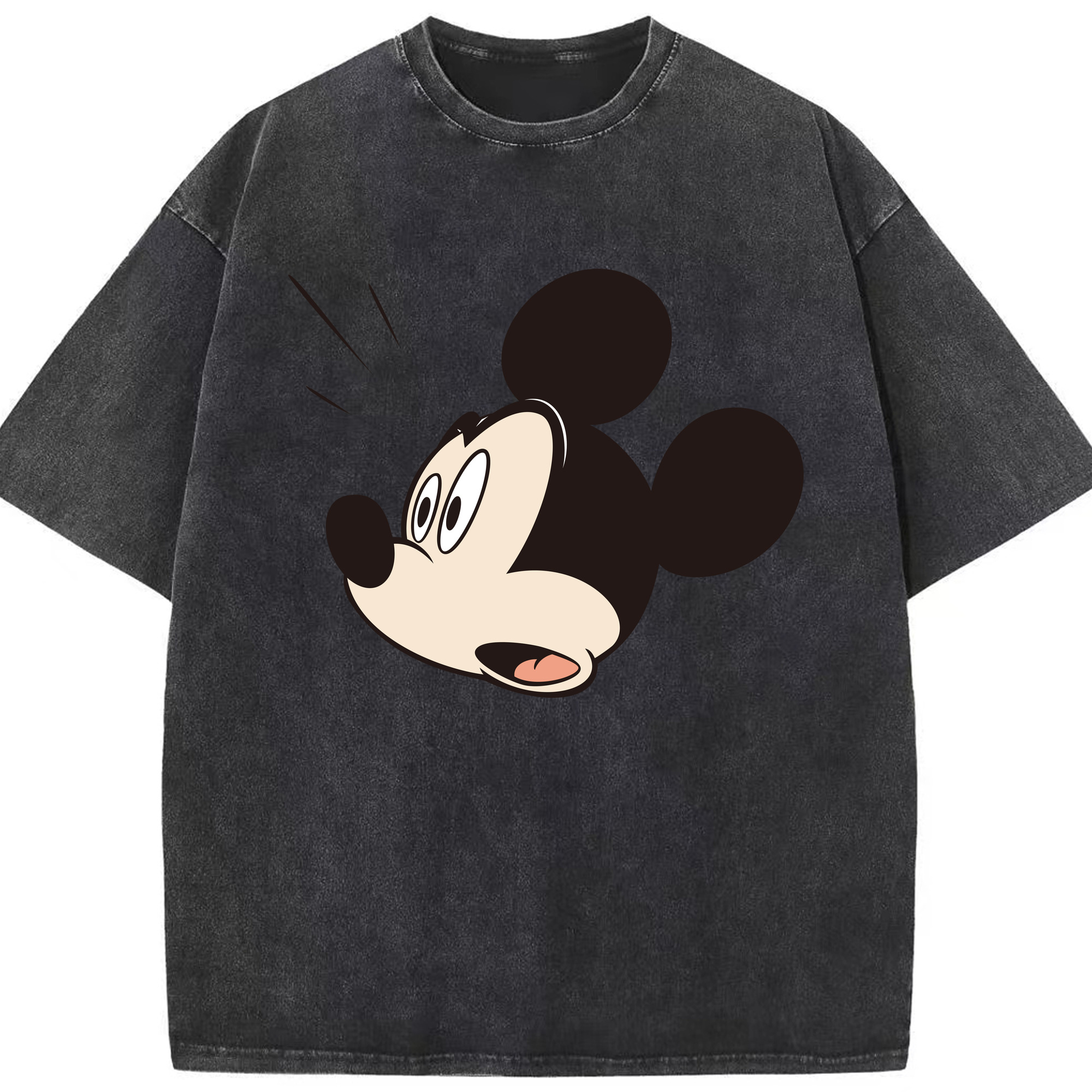（画像用） ミッキーマウス Mickey Mouse 綿100% ヴィンテージ風 半袖Tシャツ（フロントプリント）
