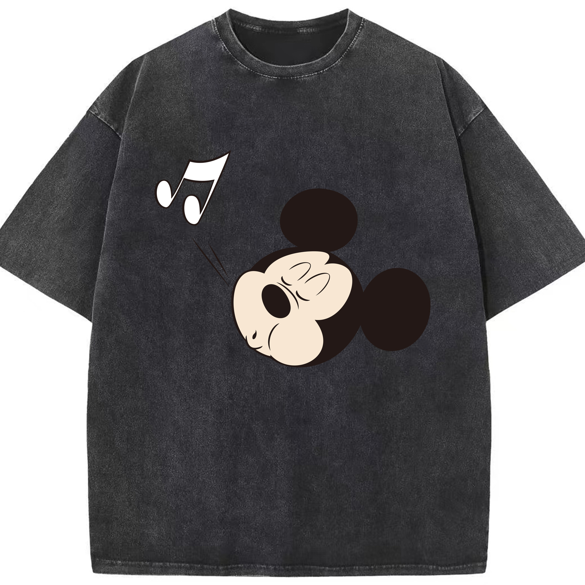 （画像用） ミッキーマウス Mickey Mouse 綿100% ヴィンテージ風 半袖Tシャツ（フロントプリント）