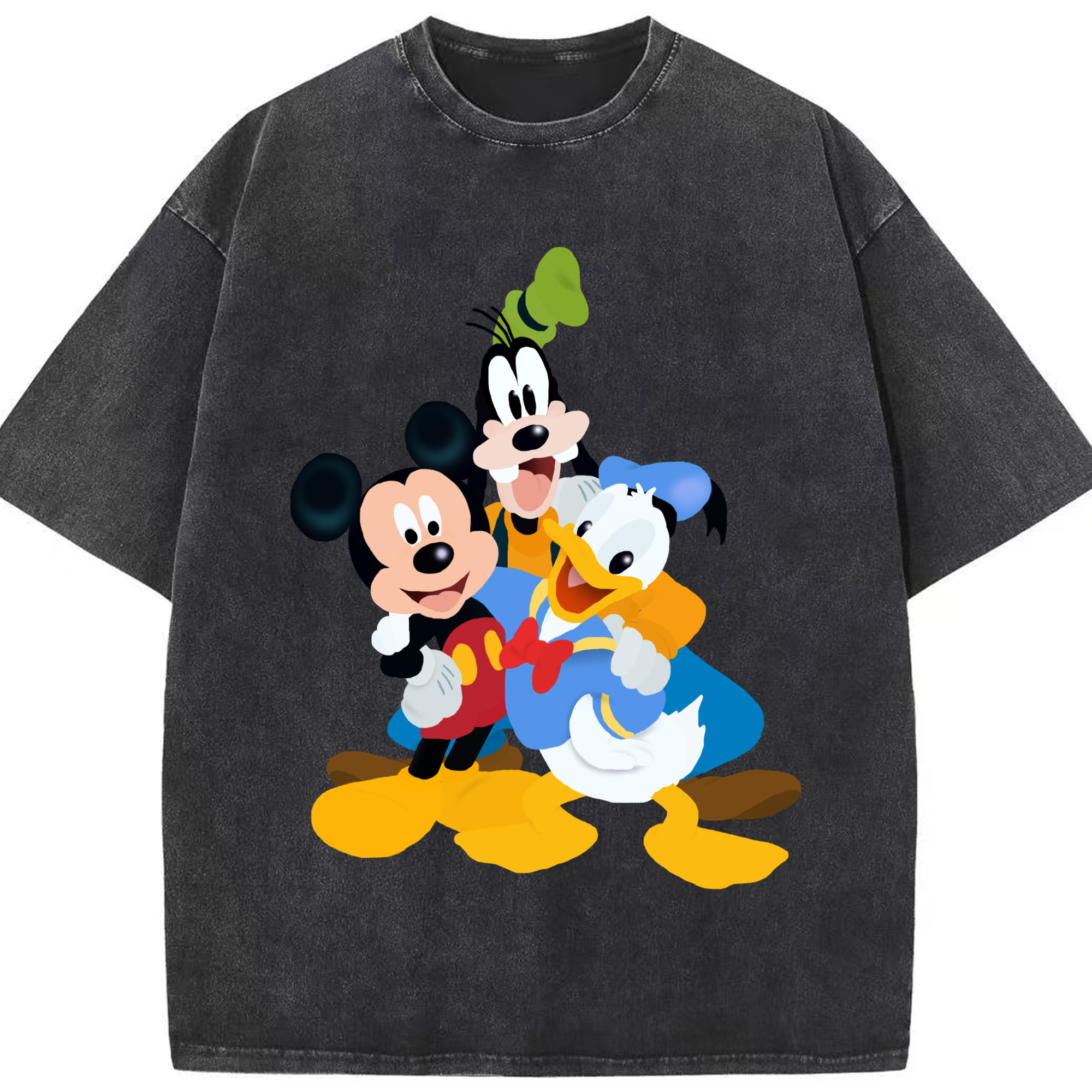 （画像用） ミッキーマウス Mickey Mouse 綿100% ヴィンテージ風 半袖Tシャツ（フロントプリント）