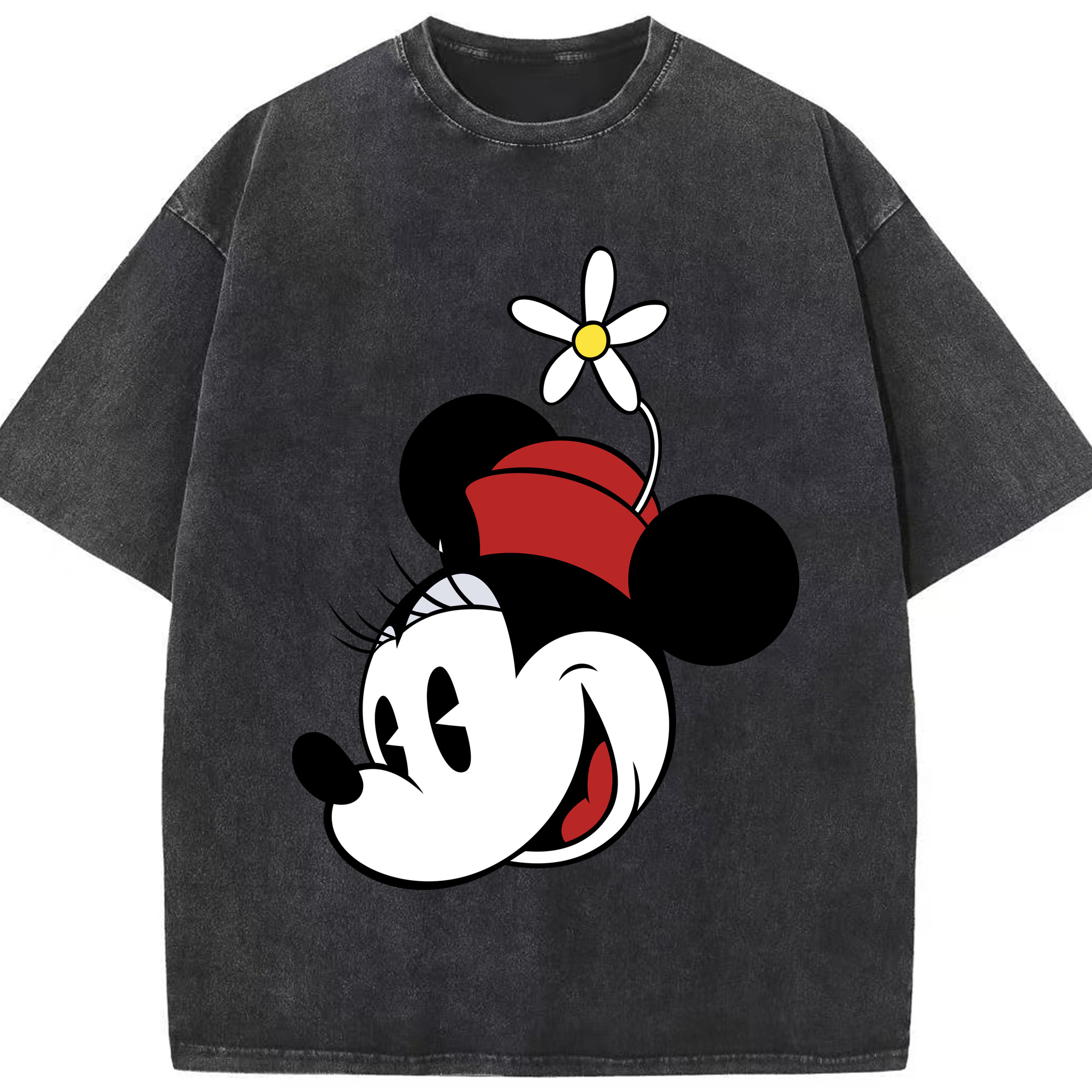（画像用） ミッキーマウス Mickey Mouse 綿100% ヴィンテージ風 半袖Tシャツ（フロントプリント）