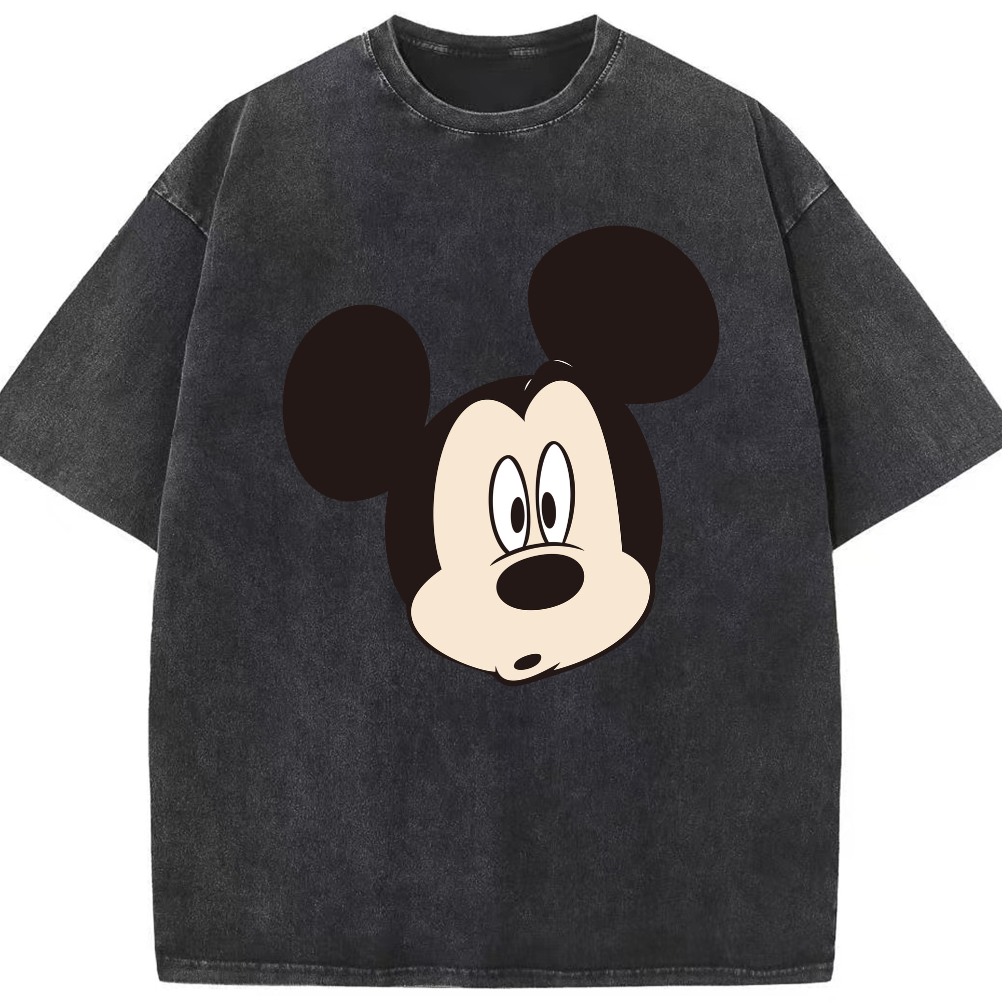 （画像用） ミッキーマウス Mickey Mouse 綿100% ヴィンテージ風 半袖Tシャツ（フロントプリント）