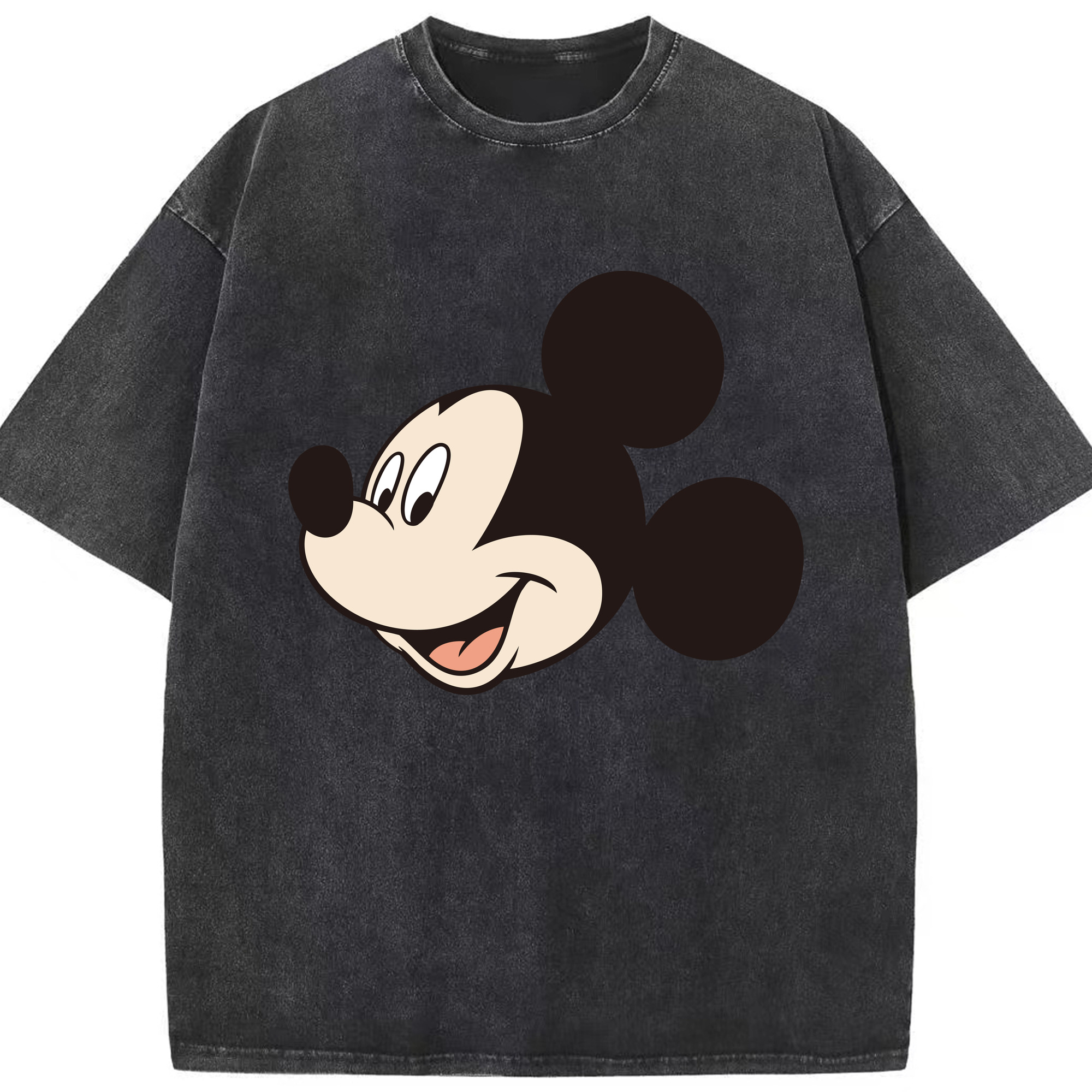 （画像用） ミッキーマウス Mickey Mouse 綿100% ヴィンテージ風 半袖Tシャツ（フロントプリント）