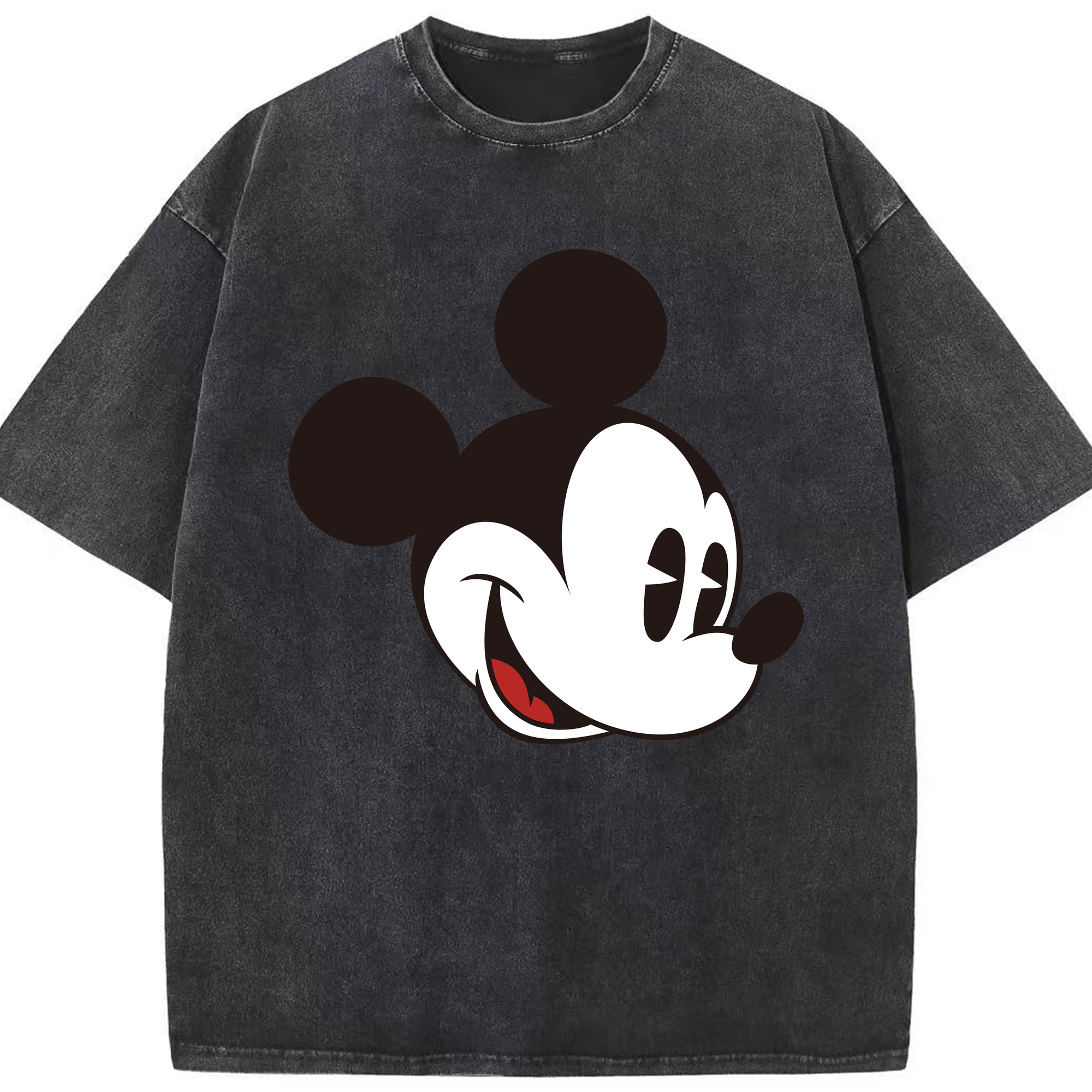 （画像用） ミッキーマウス Mickey Mouse 綿100% ヴィンテージ風 半袖Tシャツ（フロントプリント）
