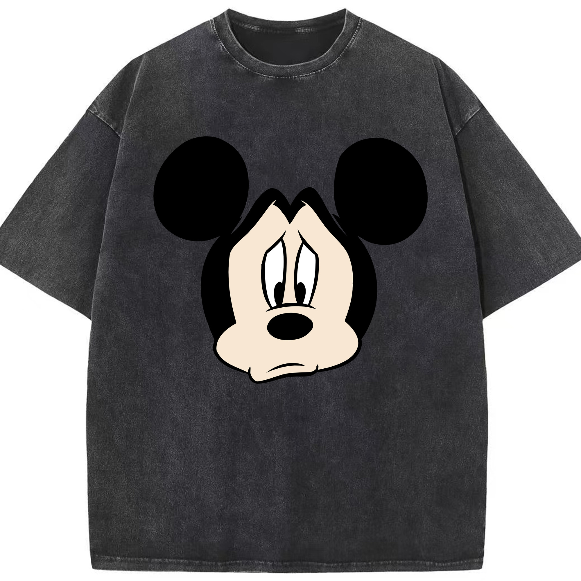 （画像用） ミッキーマウス Mickey Mouse 綿100% ヴィンテージ風 半袖Tシャツ（フロントプリント）