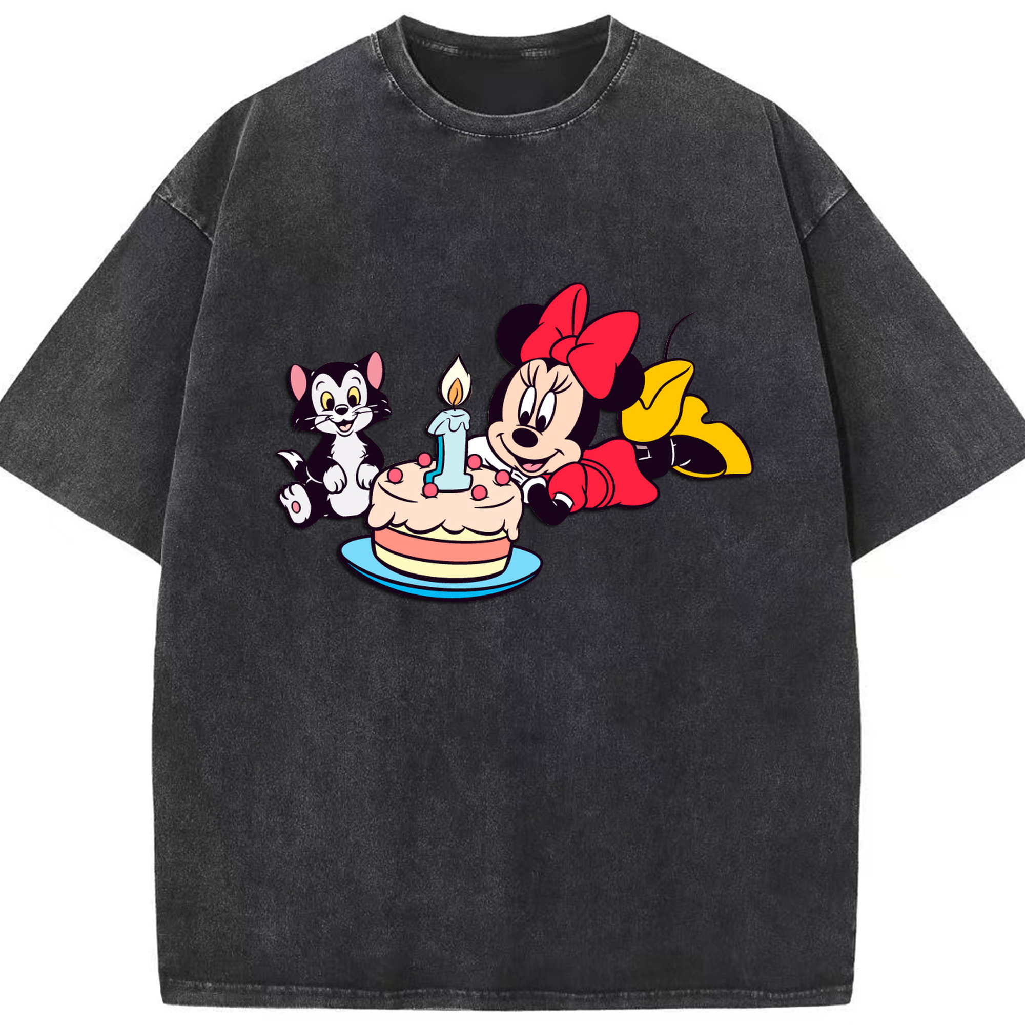 （画像用） ミッキーマウス Mickey Mouse 綿100% ヴィンテージ風 半袖Tシャツ（フロントプリント）