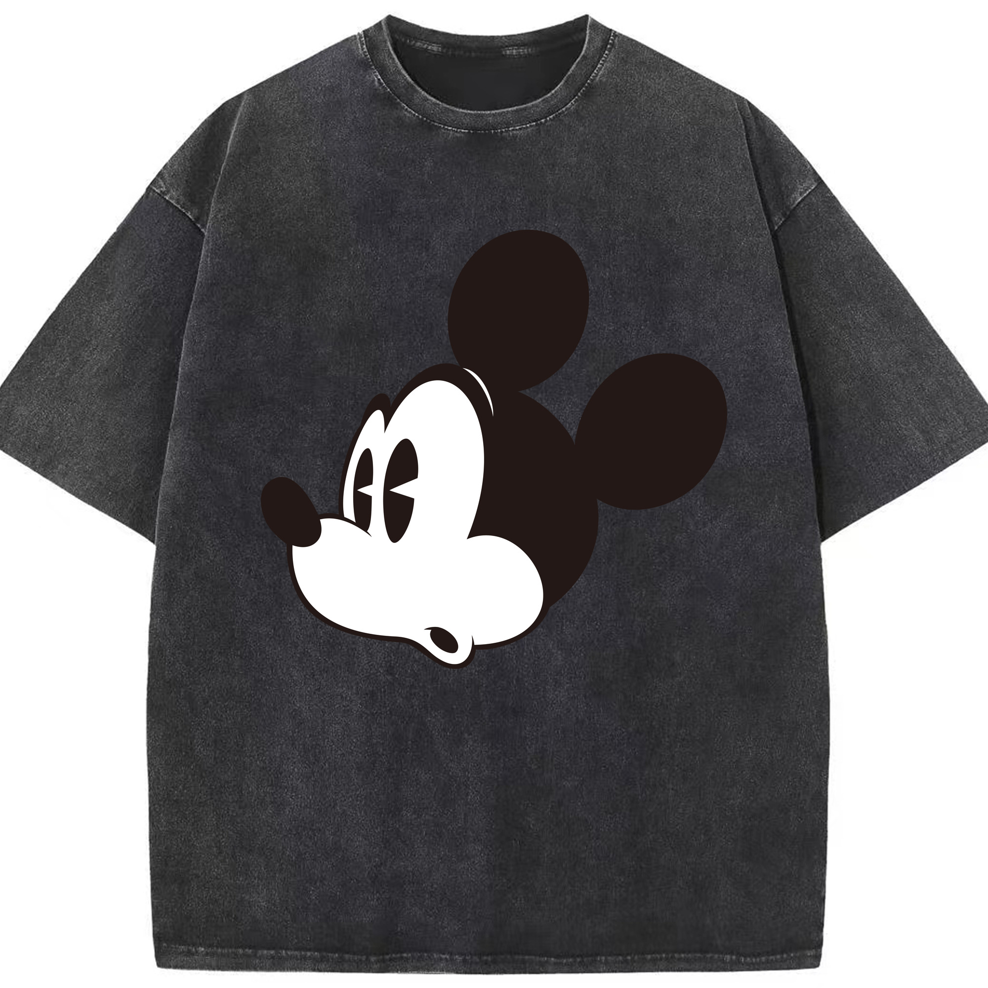 （画像用） ミッキーマウス Mickey Mouse 綿100% ヴィンテージ風 半袖Tシャツ（フロントプリント）