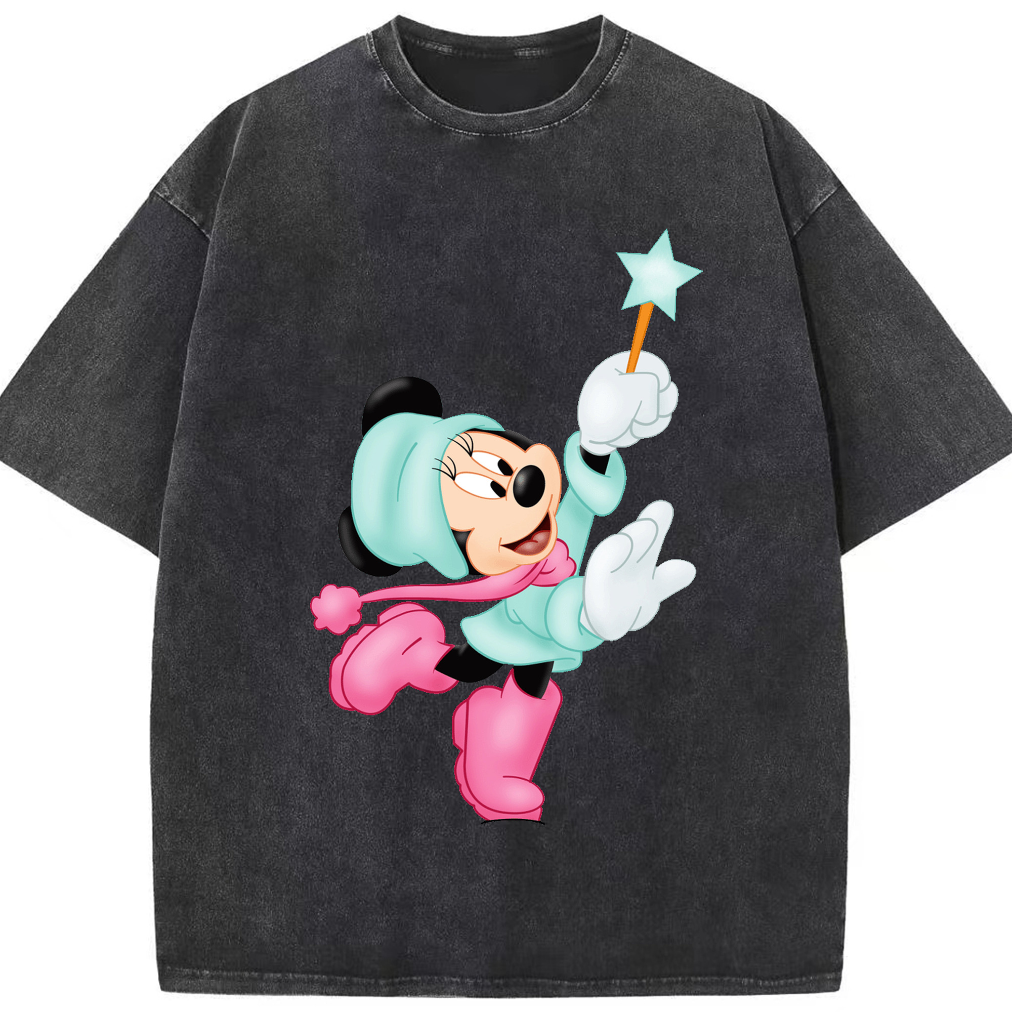 （画像用） ミッキーマウス Mickey Mouse 綿100% ヴィンテージ風 半袖Tシャツ（フロントプリント）