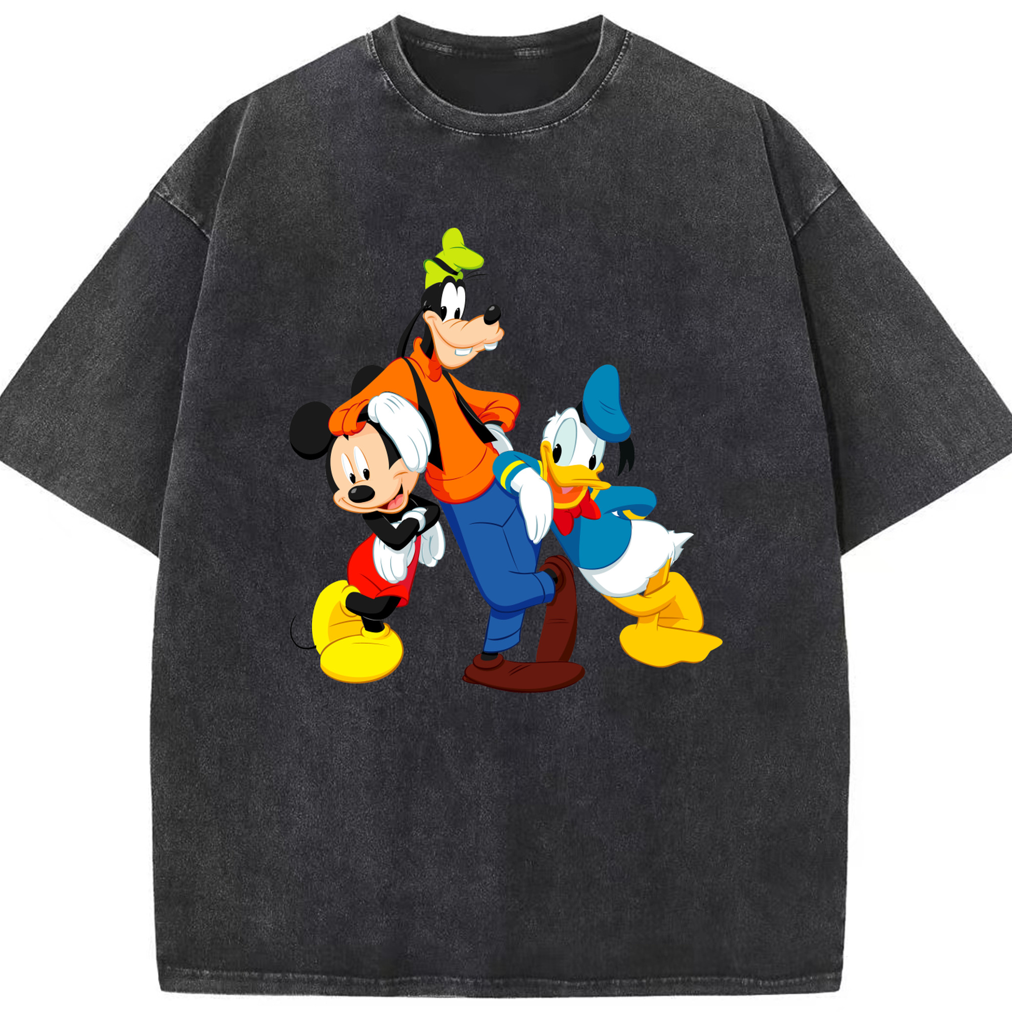 （画像用） ミッキーマウス Mickey Mouse 綿100% ヴィンテージ風 半袖Tシャツ（フロントプリント）
