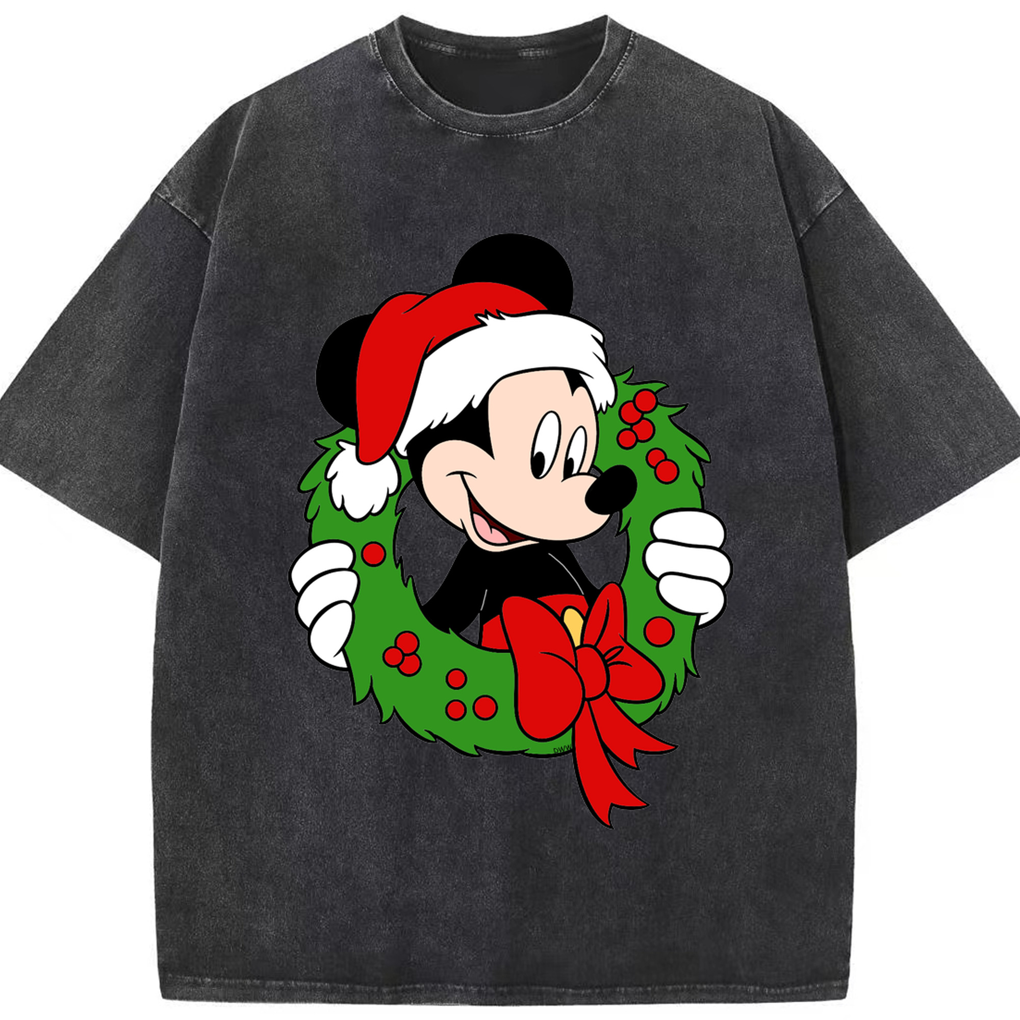 （画像用） ミッキーマウス Mickey Mouse 綿100% ヴィンテージ風 半袖Tシャツ（フロントプリント）