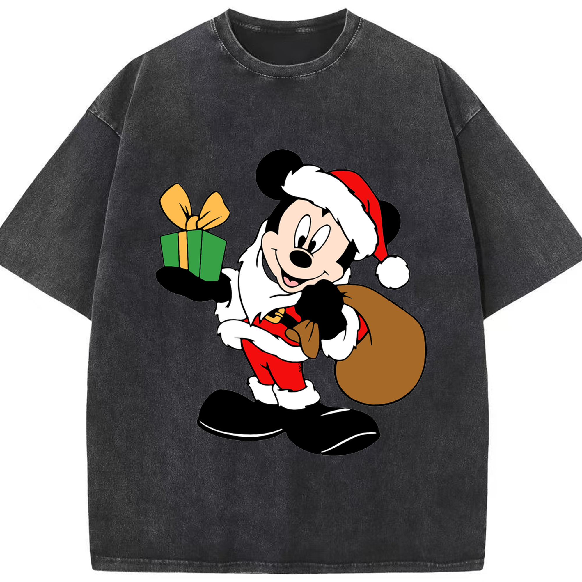 （画像用） ミッキーマウス Mickey Mouse 綿100% ヴィンテージ風 半袖Tシャツ（フロントプリント）