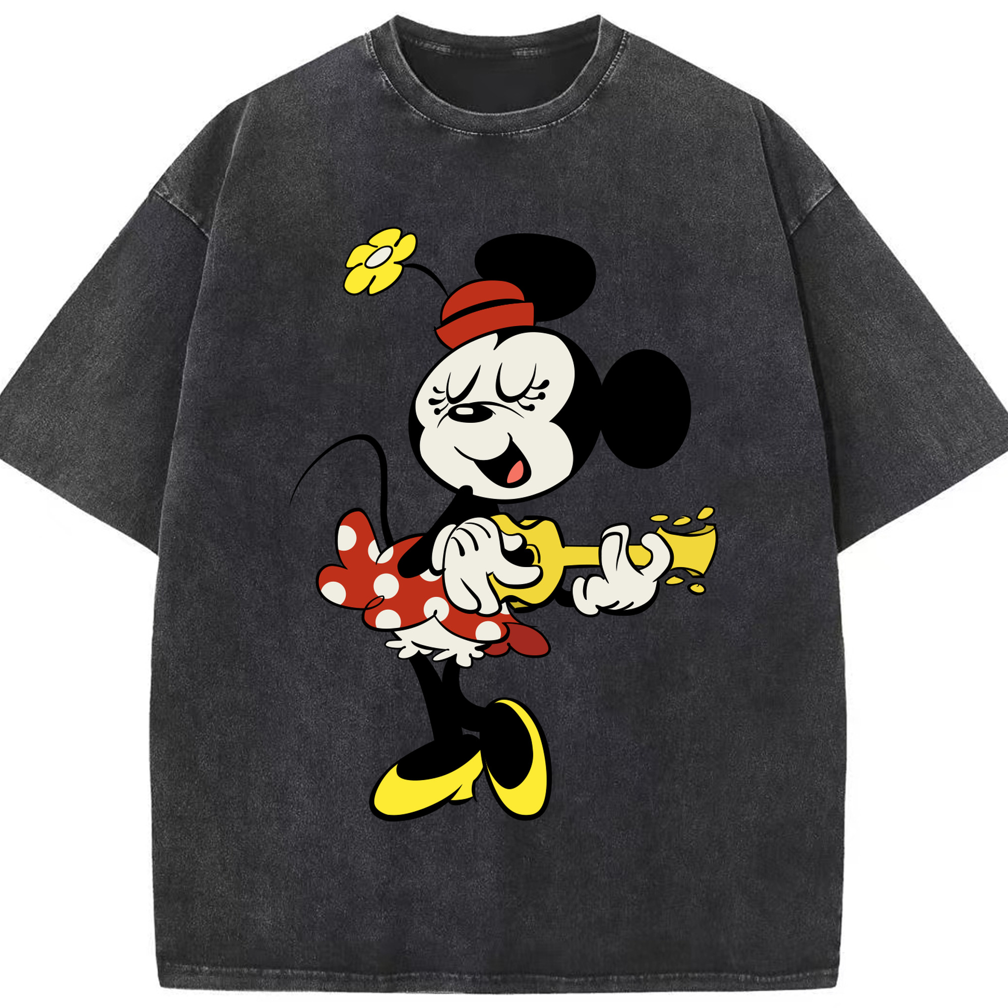 （画像用） ミッキーマウス Mickey Mouse 綿100% ヴィンテージ風 半袖Tシャツ（フロントプリント）