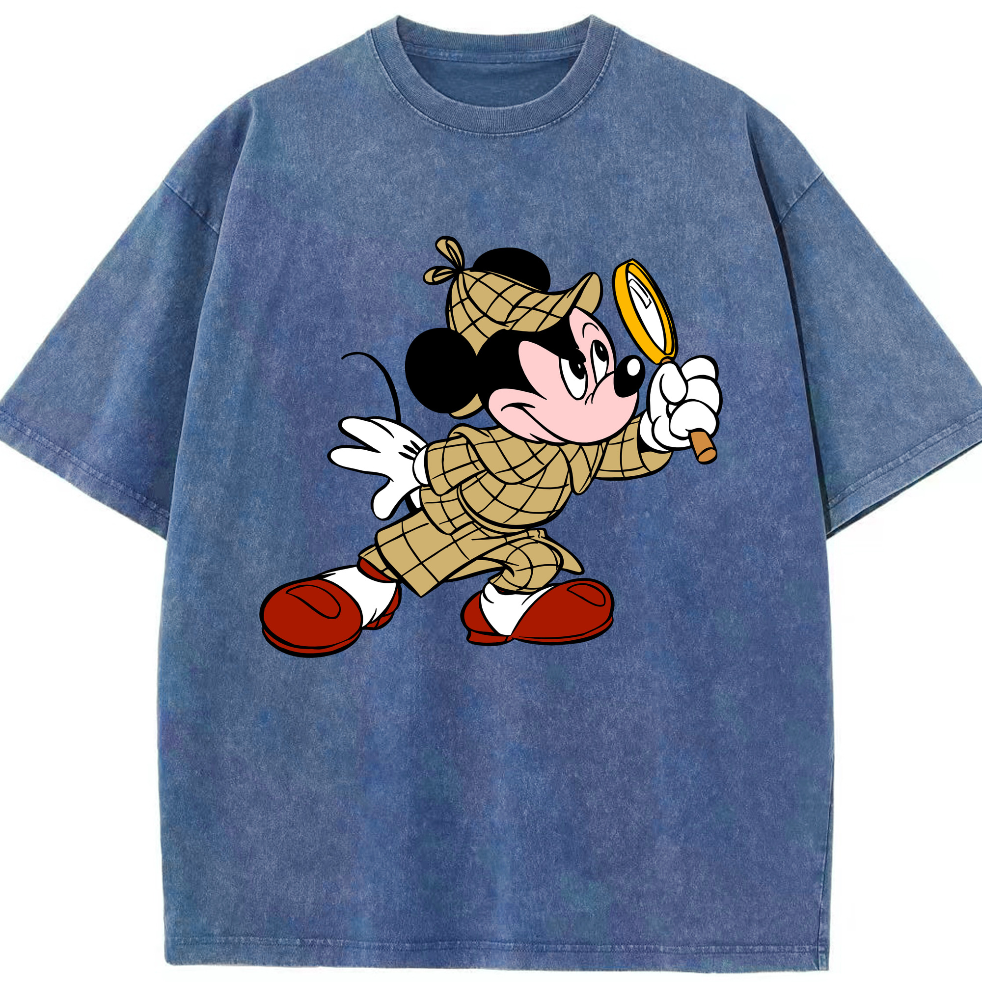 （画像用） ミッキーマウス Mickey Mouse 綿100% ヴィンテージ風 半袖Tシャツ（フロントプリント）