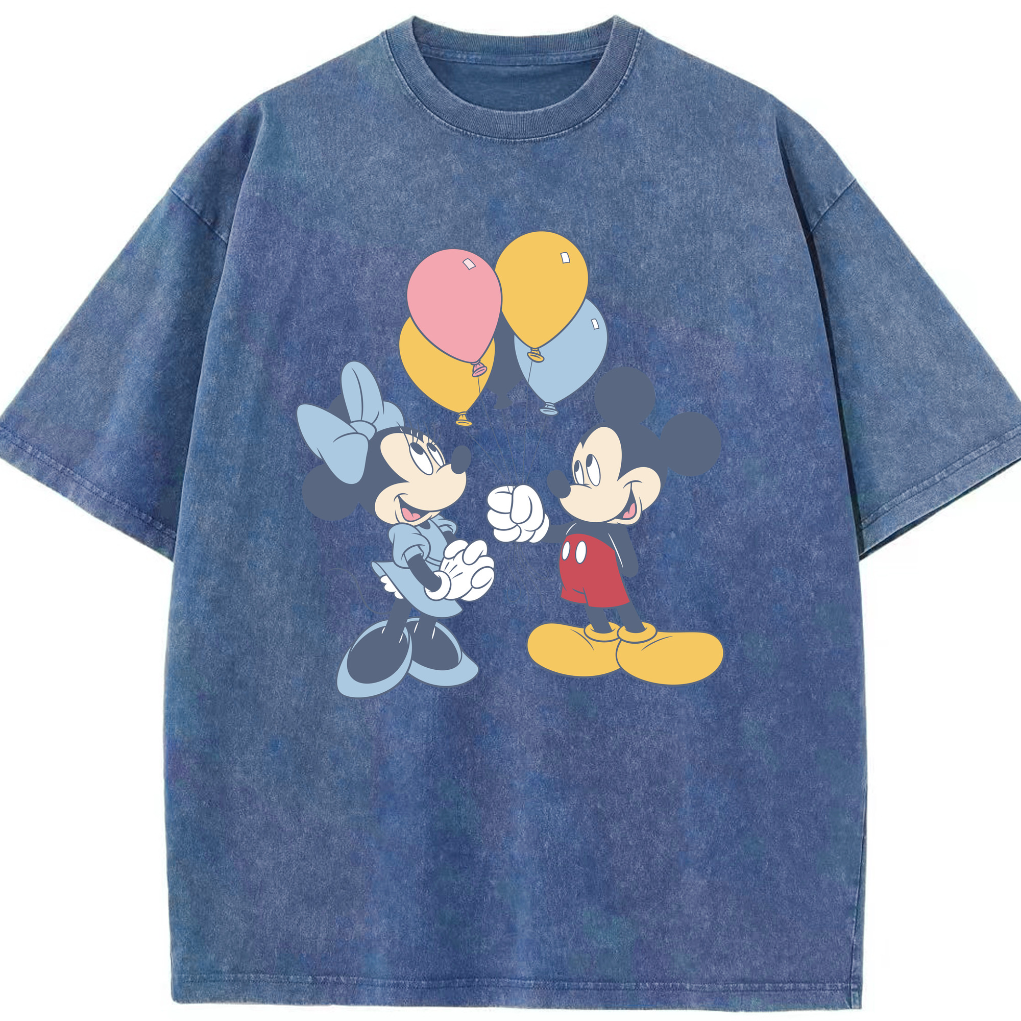 （画像用） ミッキーマウス Mickey Mouse 綿100% ヴィンテージ風 半袖Tシャツ（フロントプリント）