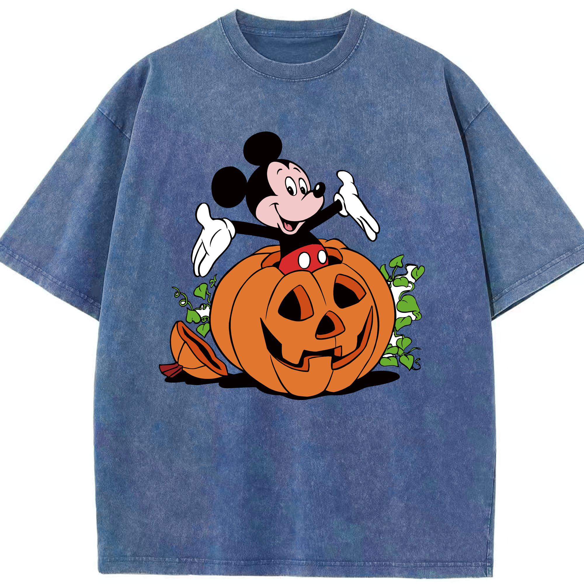（画像用） ミッキーマウス Mickey Mouse 綿100% ヴィンテージ風 半袖Tシャツ（フロントプリント）