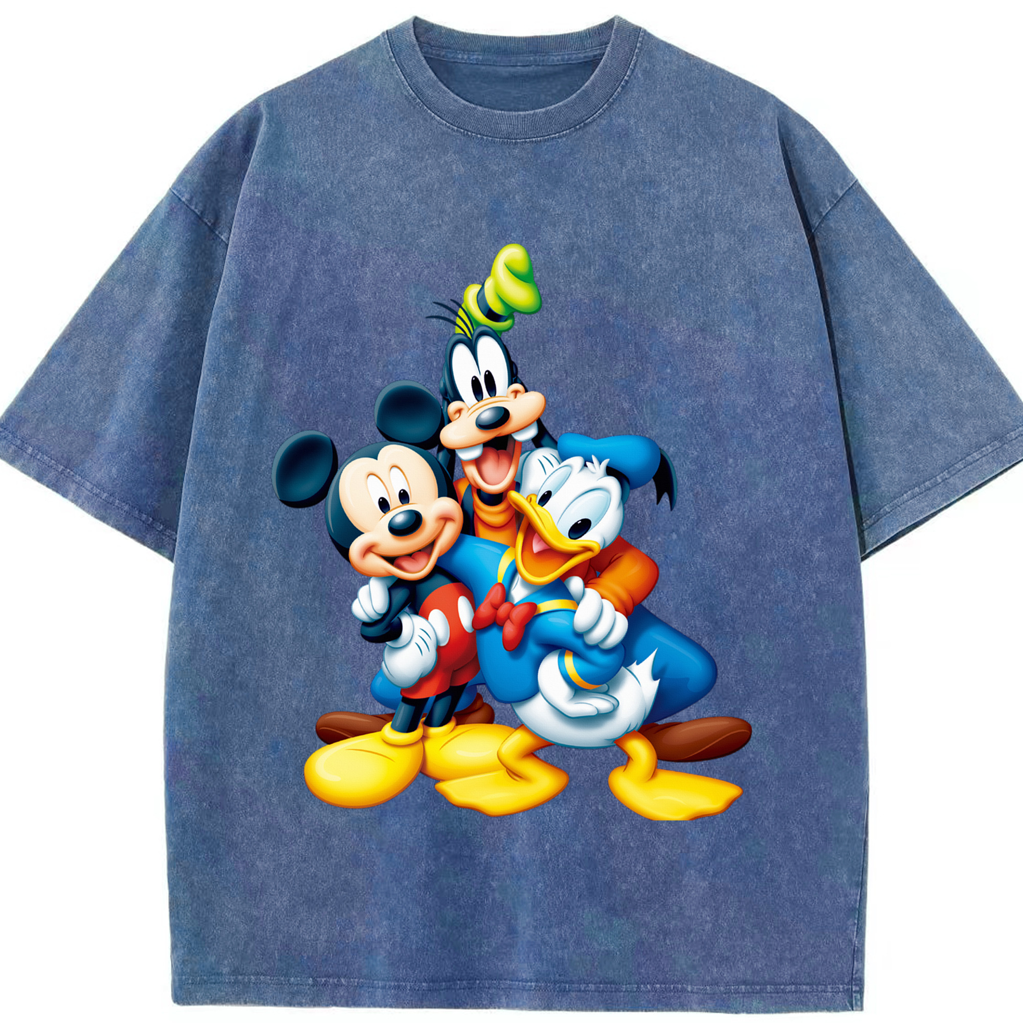 （画像用） ミッキーマウス Mickey Mouse 綿100% ヴィンテージ風 半袖Tシャツ（フロントプリント）
