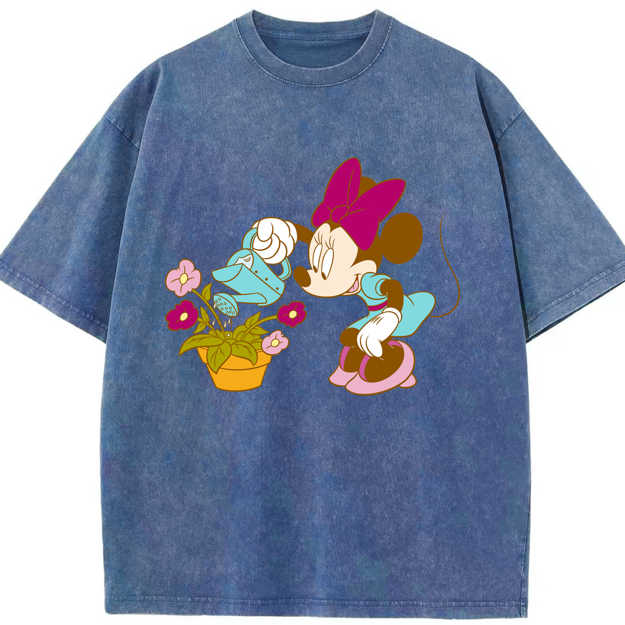 （画像用） ミッキーマウス Mickey Mouse 綿100% ヴィンテージ風 半袖Tシャツ（フロントプリント）