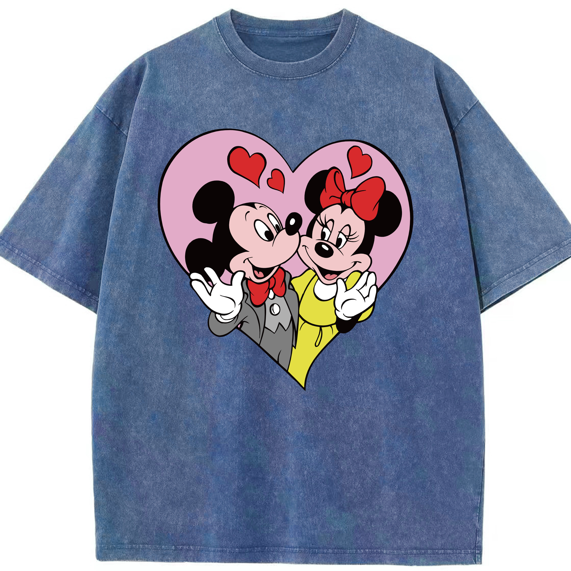（画像用） ミッキーマウス Mickey Mouse 綿100% ヴィンテージ風 半袖Tシャツ（フロントプリント）