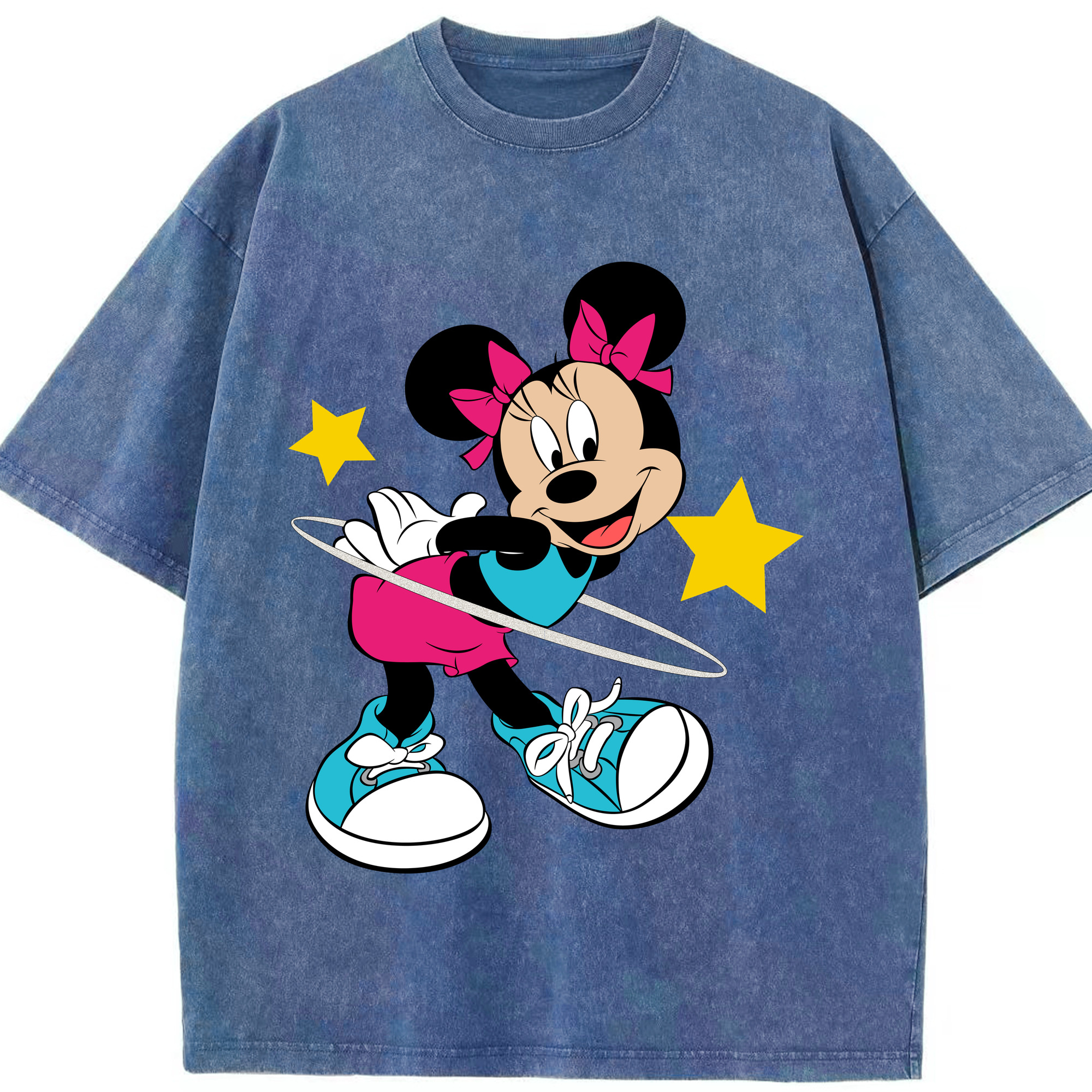 （画像用） ミッキーマウス Mickey Mouse 綿100% ヴィンテージ風 半袖Tシャツ（フロントプリント）