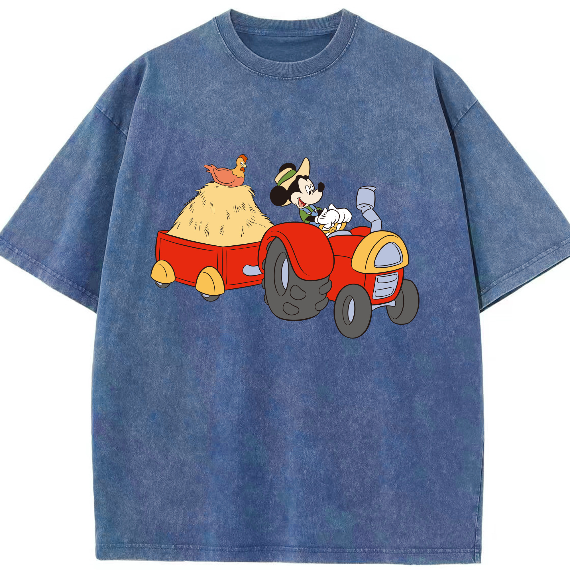 （画像用） ミッキーマウス Mickey Mouse 綿100% ヴィンテージ風 半袖Tシャツ（フロントプリント）