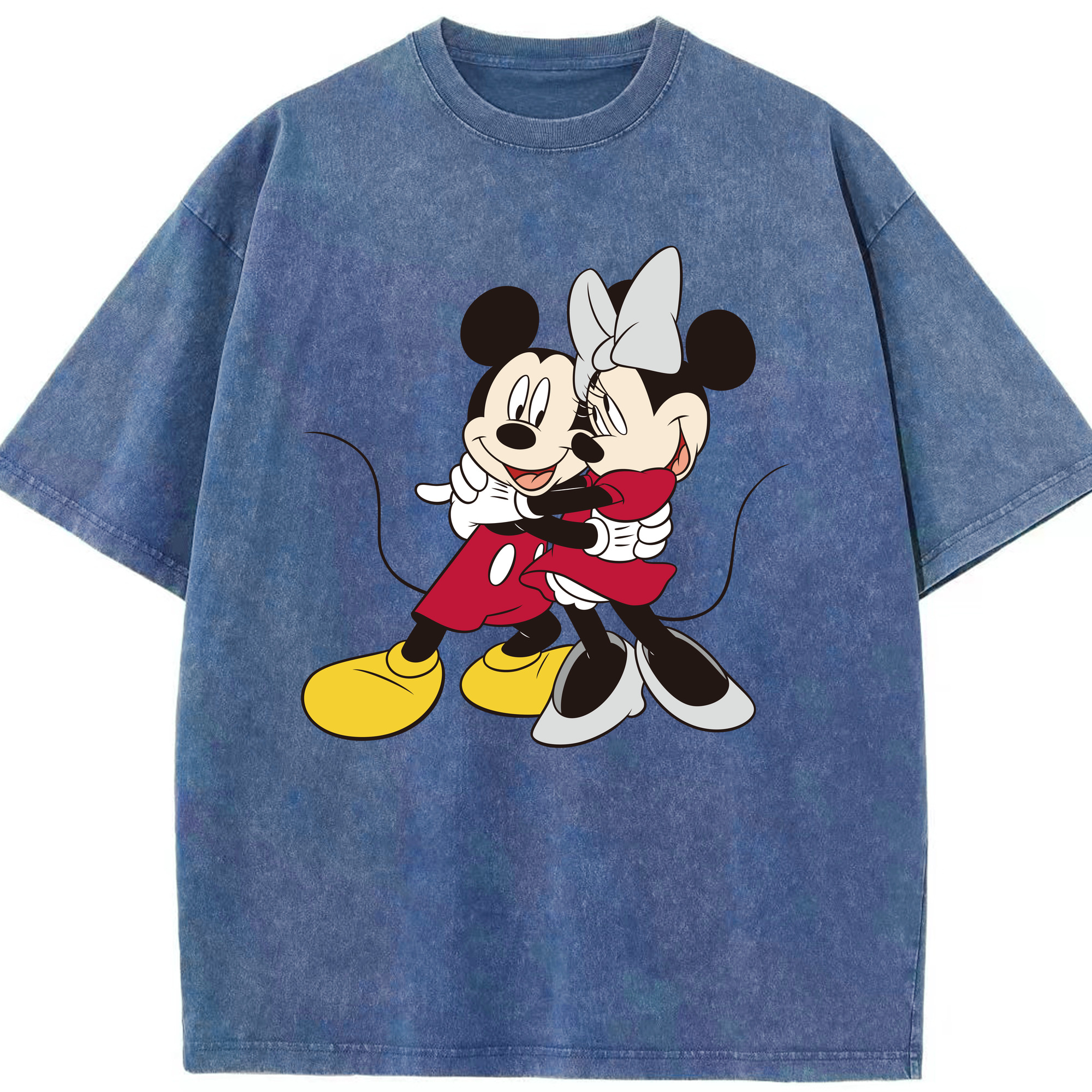 （画像用） ミッキーマウス Mickey Mouse 綿100% ヴィンテージ風 半袖Tシャツ（フロントプリント）