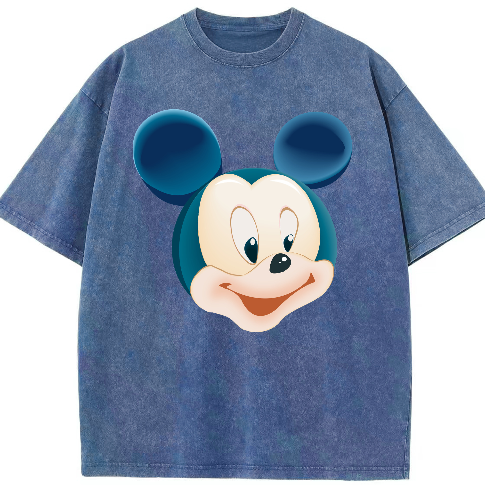 （画像用） ミッキーマウス Mickey Mouse 綿100% ヴィンテージ風 半袖Tシャツ（フロントプリント）