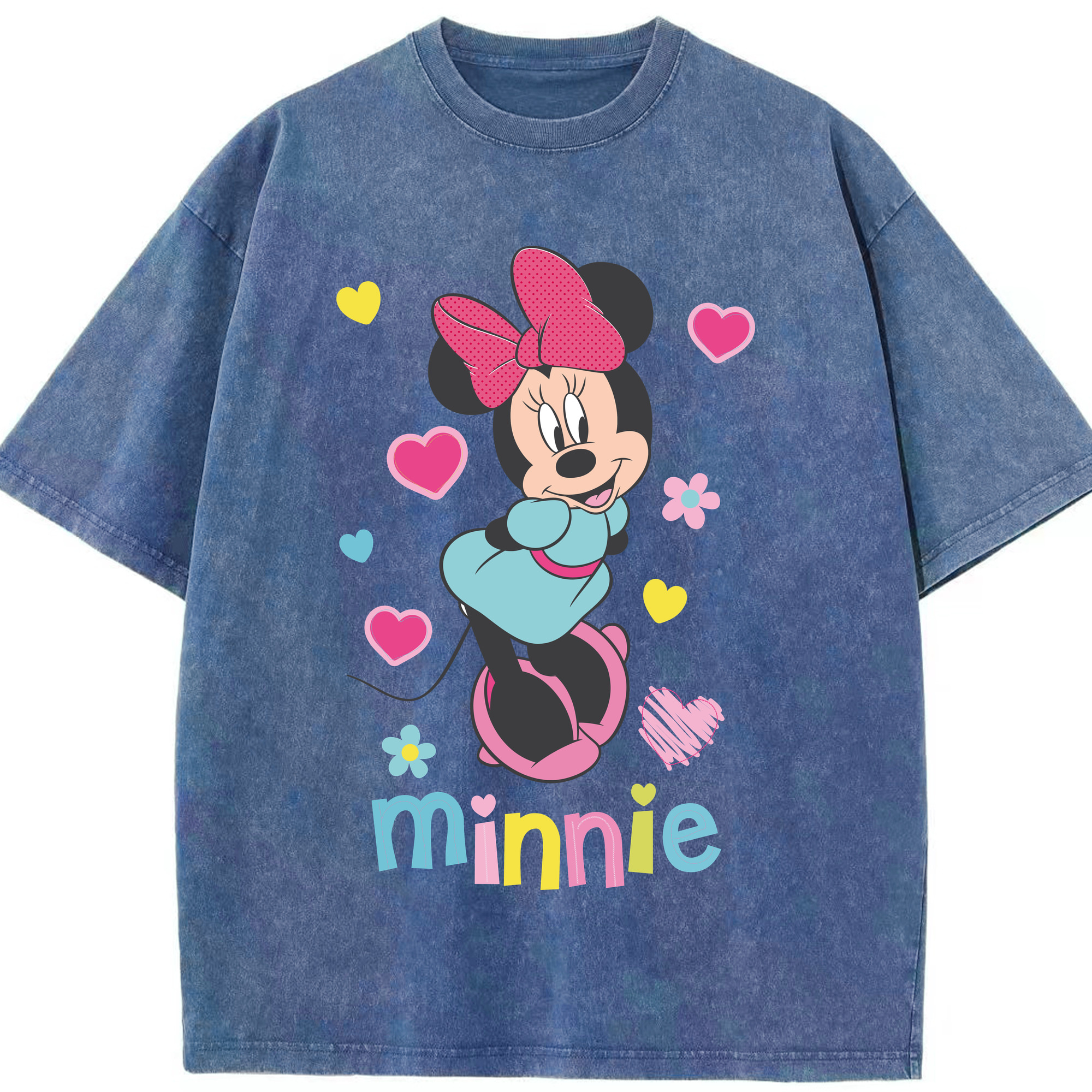 （画像用） ミッキーマウス Mickey Mouse 綿100% ヴィンテージ風 半袖Tシャツ（フロントプリント）