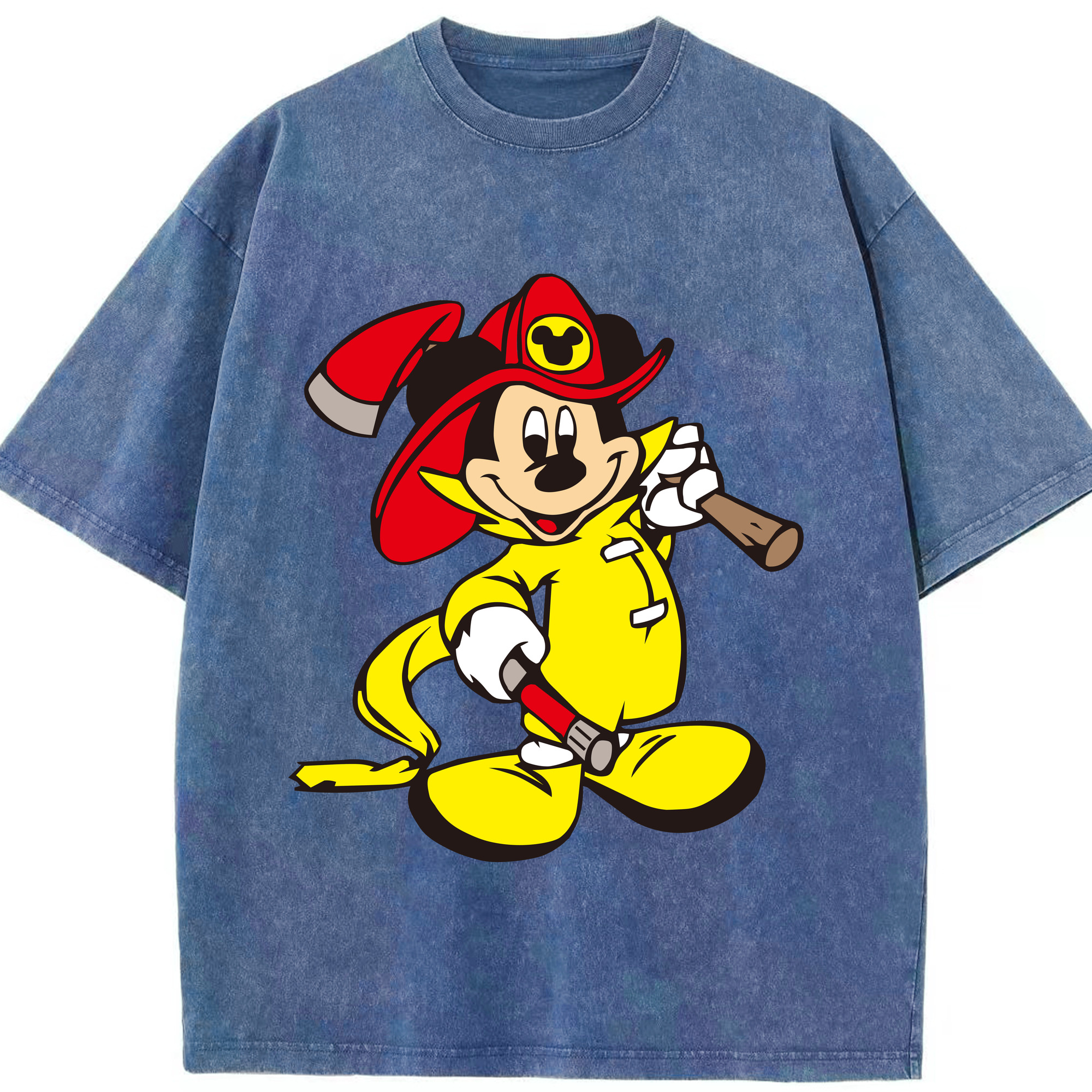 （画像用） ミッキーマウス Mickey Mouse 綿100% ヴィンテージ風 半袖Tシャツ（フロントプリント）