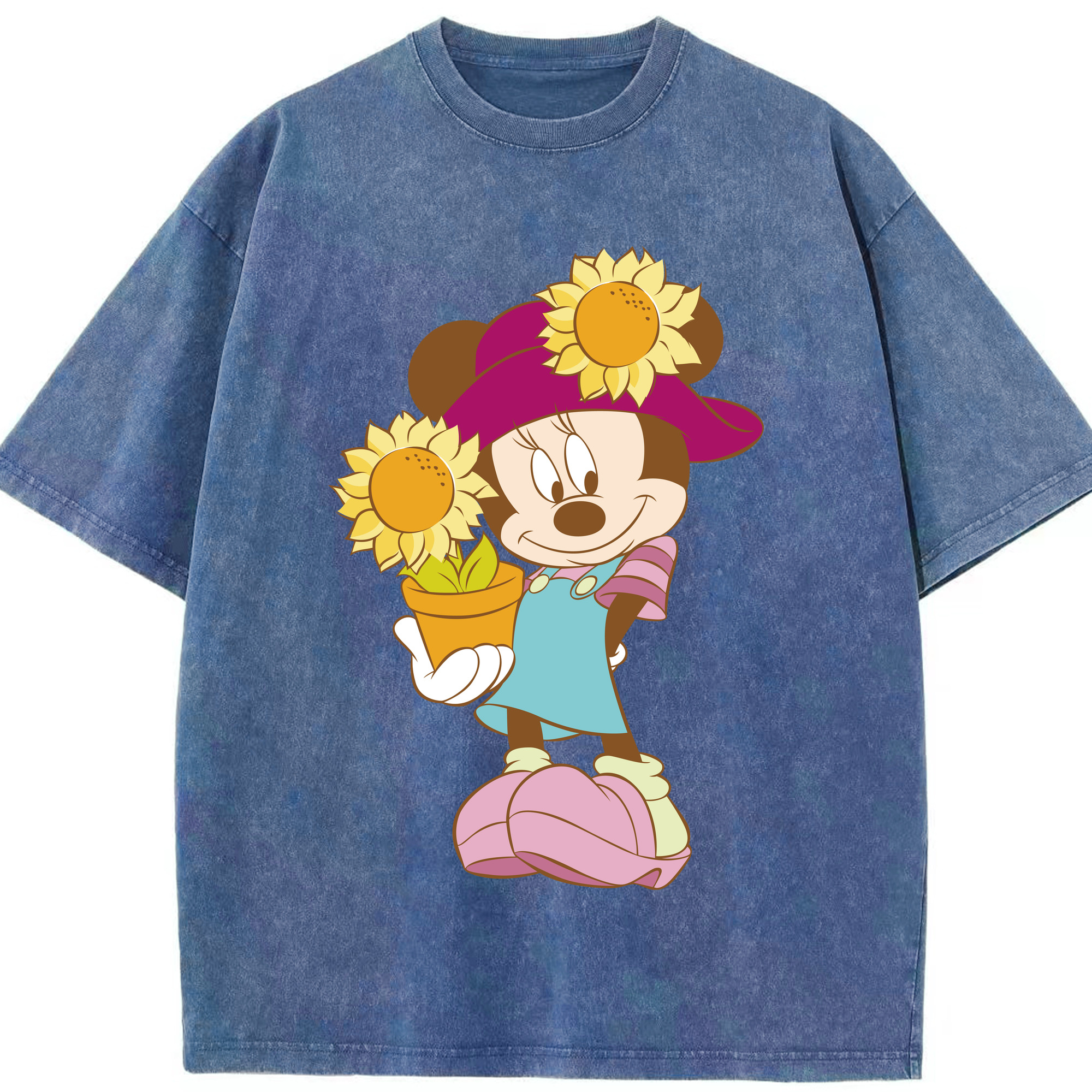 （画像用） ミッキーマウス Mickey Mouse 綿100% ヴィンテージ風 半袖Tシャツ（フロントプリント）