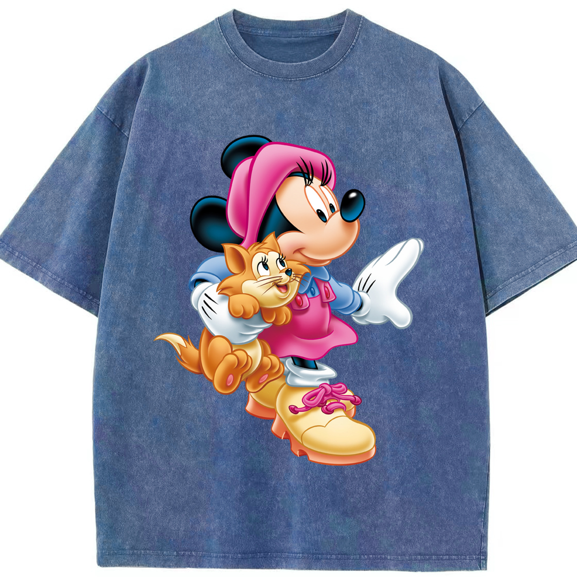 （画像用） ミッキーマウス Mickey Mouse 綿100% ヴィンテージ風 半袖Tシャツ（フロントプリント）